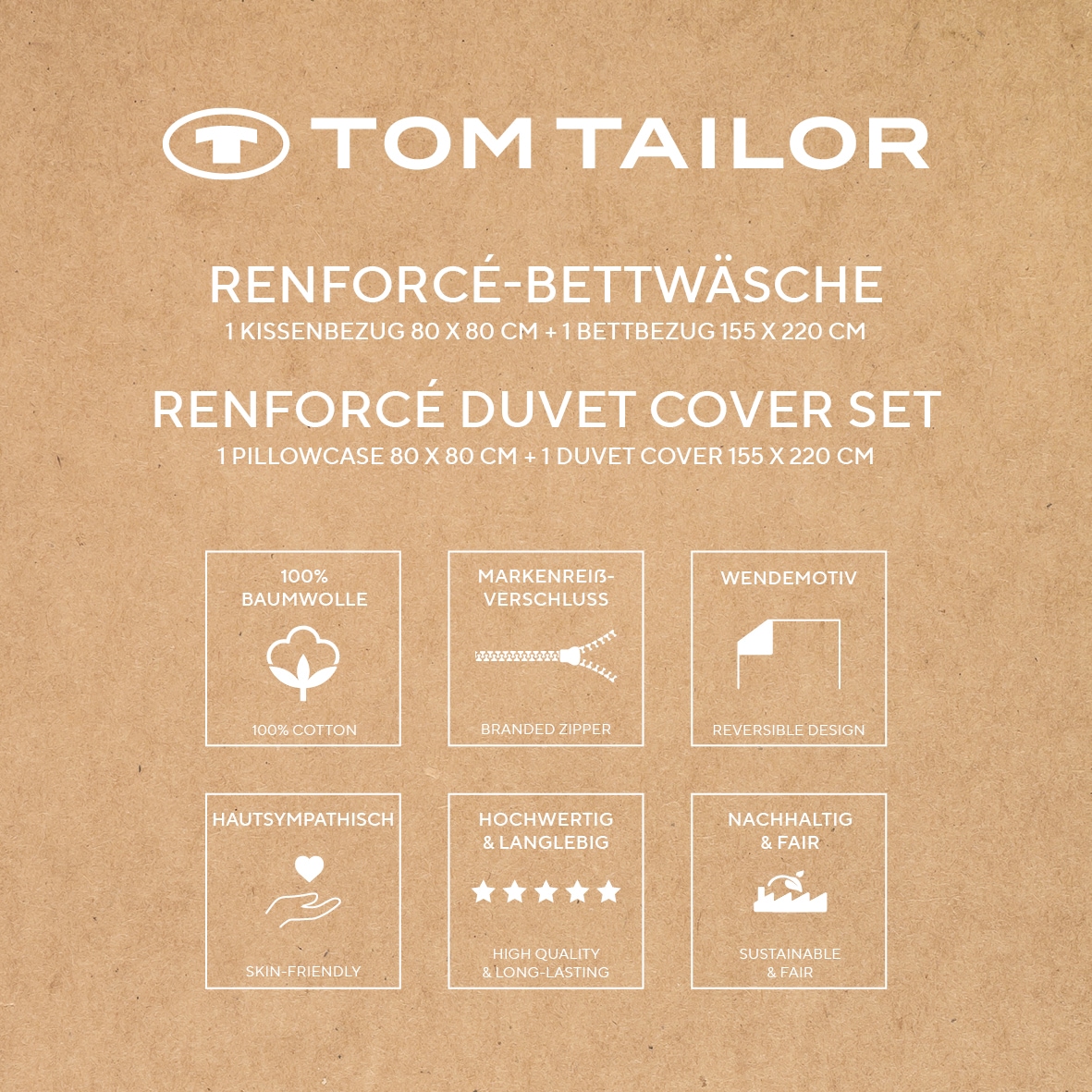 TOM TAILOR HOME Bettwäsche »COLORED STRIPES in Gr. 135x200cm, 155x220cm, 200x220cm oder 100x135cm«, new bedroom, gewebtes Label