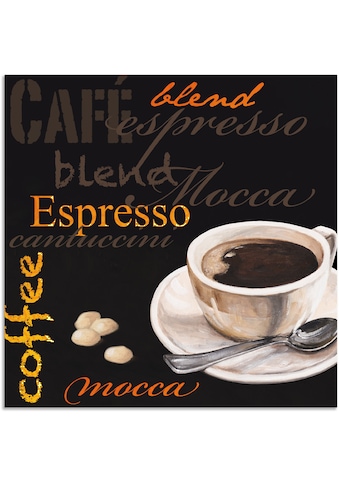Wandbild »Espresso - Kaffee«, Kaffee Bilder, (1 St.)