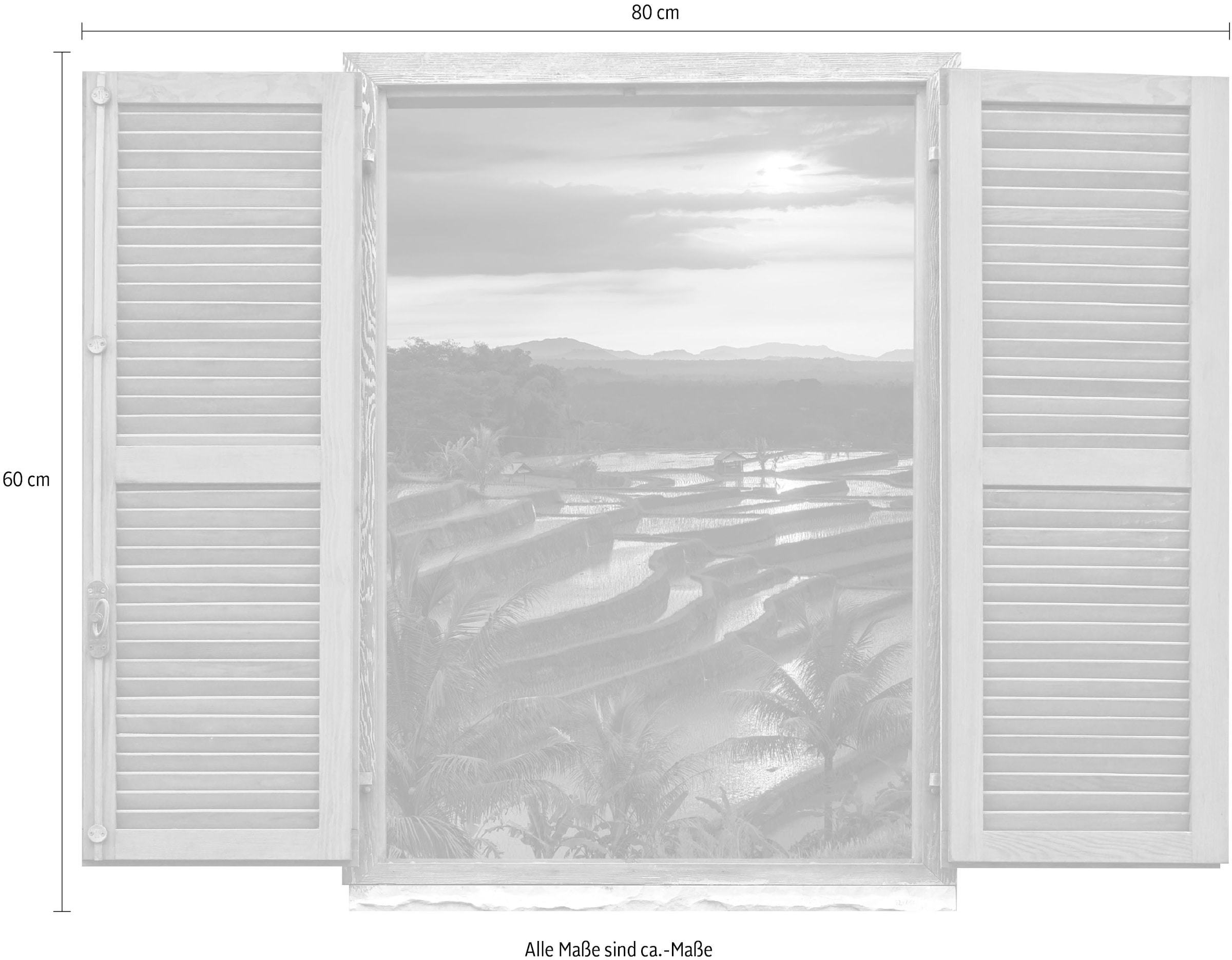 queence Wandtattoo »Sonnenuntergang«, (1 St.), Wandsticker, Wandbild, selbstklebend, 3D, Fenster