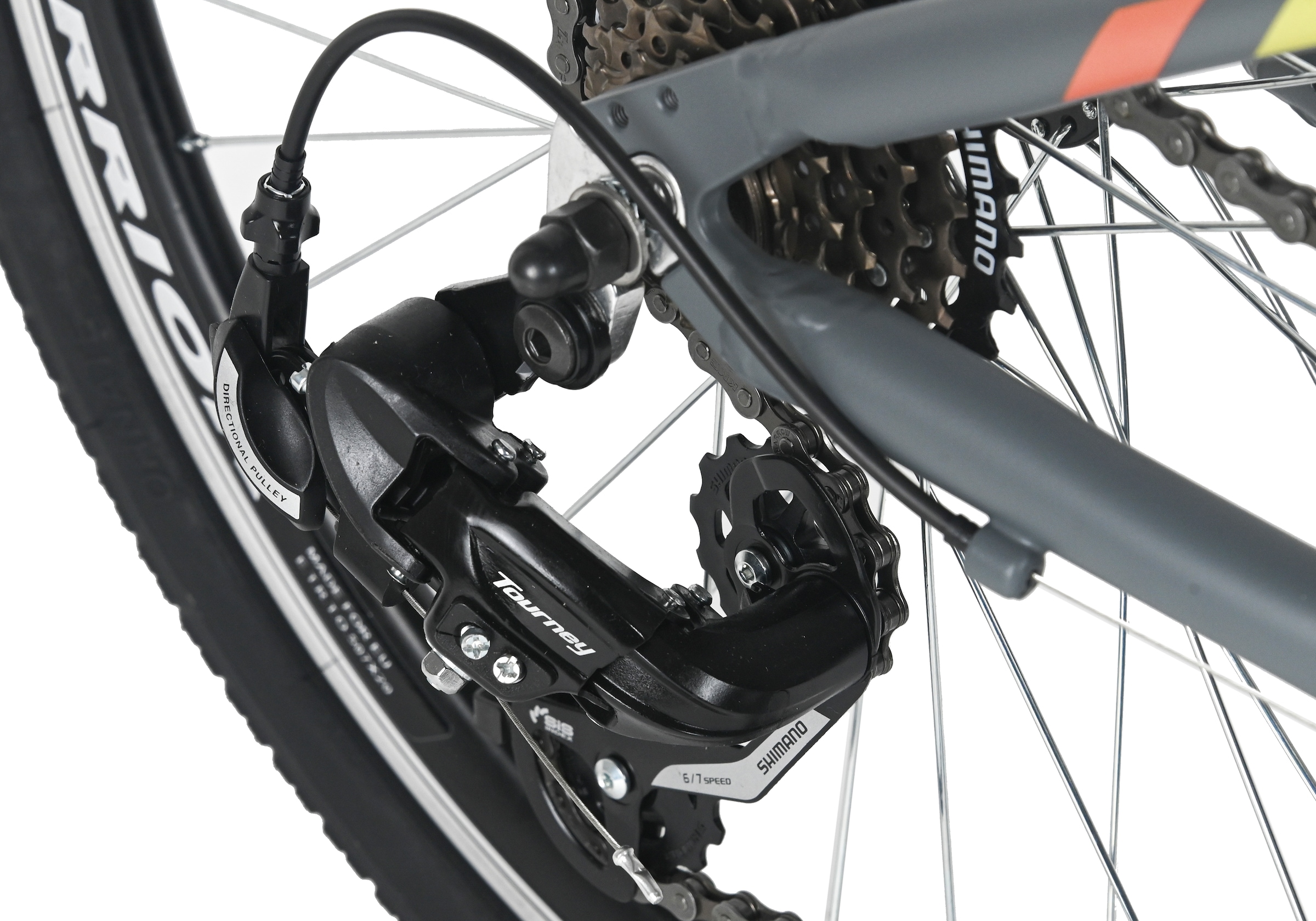 WYLD Kinderfahrrad »Mistral Grau 18 Gänge RH 32 cm - Ab 8 Jahre« 18 Gang Kettenschaltung