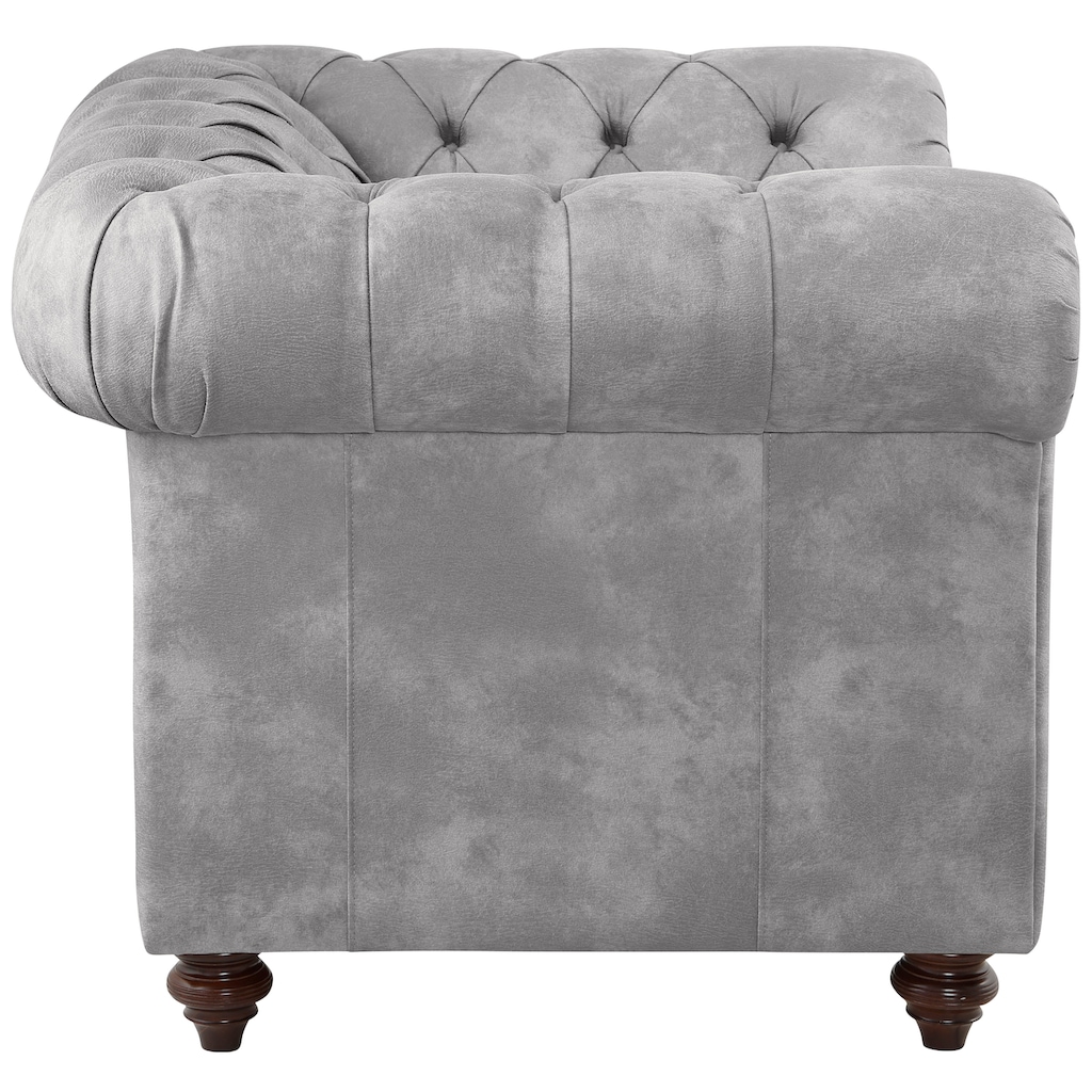 Home affaire Sessel »Chesterfield B/T/H: 105/69/74 cm«, mit hochwertiger Knopfheftung, auch in Leder