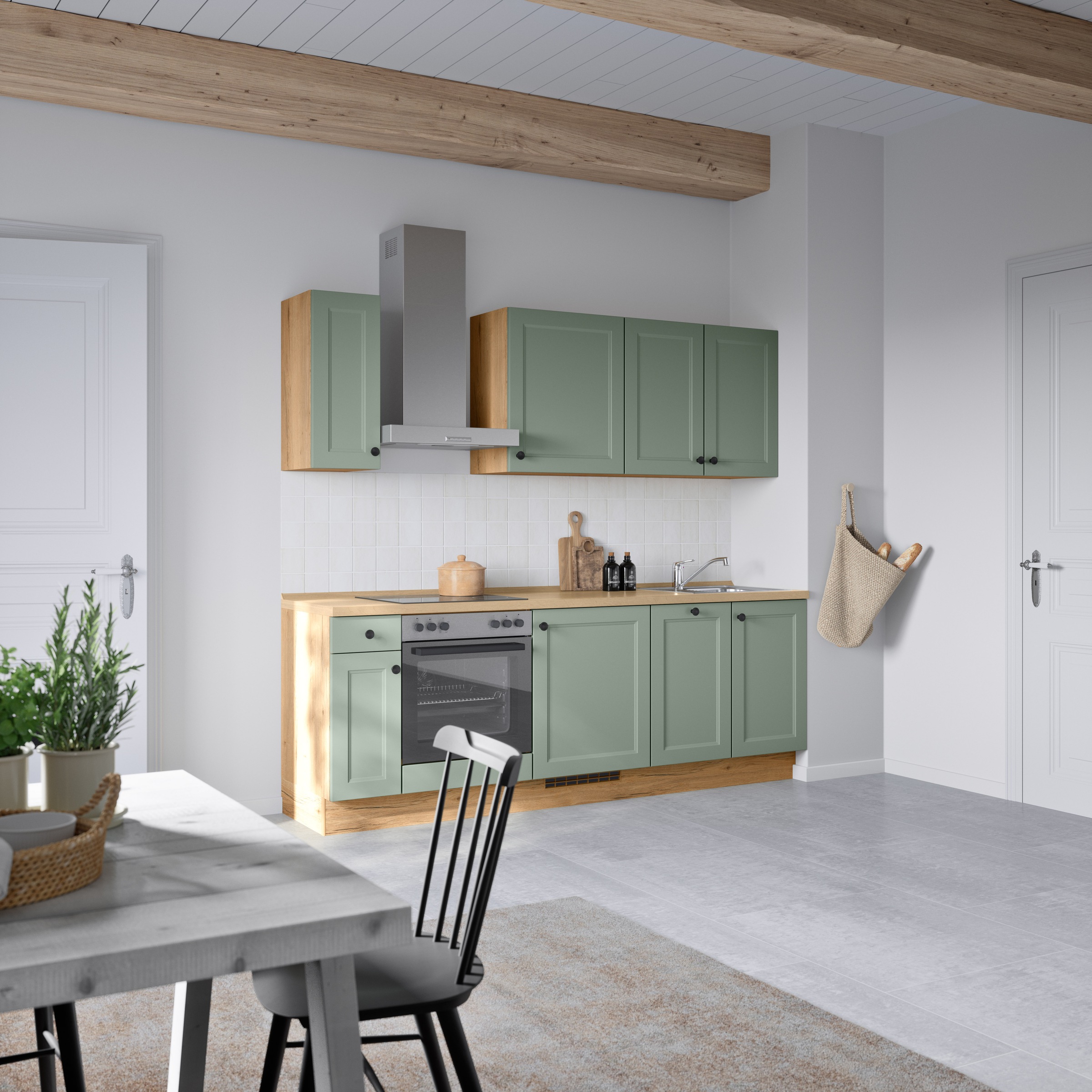nobilia® Küchenzeile »"Cascada I"«, vormontiert, Ausrichtung wählbar, Breite 240 cm, wahlw. mit E-Geräten