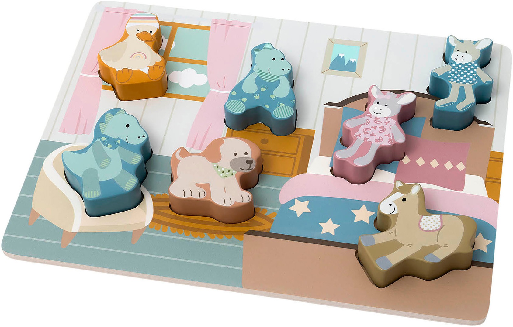 Sterntaler® Steckpuzzle »Sterntaler Freunde Holzpuzzle« FSC® - schützt Wald