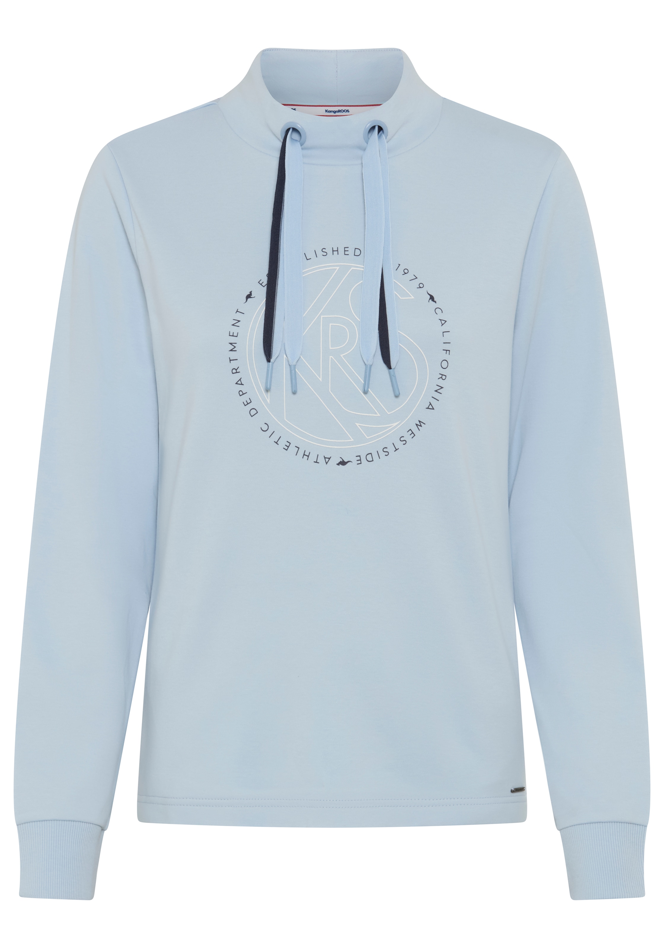KangaROOS Sweatshirt , mit Metalllabel, hüftbedeckende Länge, auch in großen Größen
