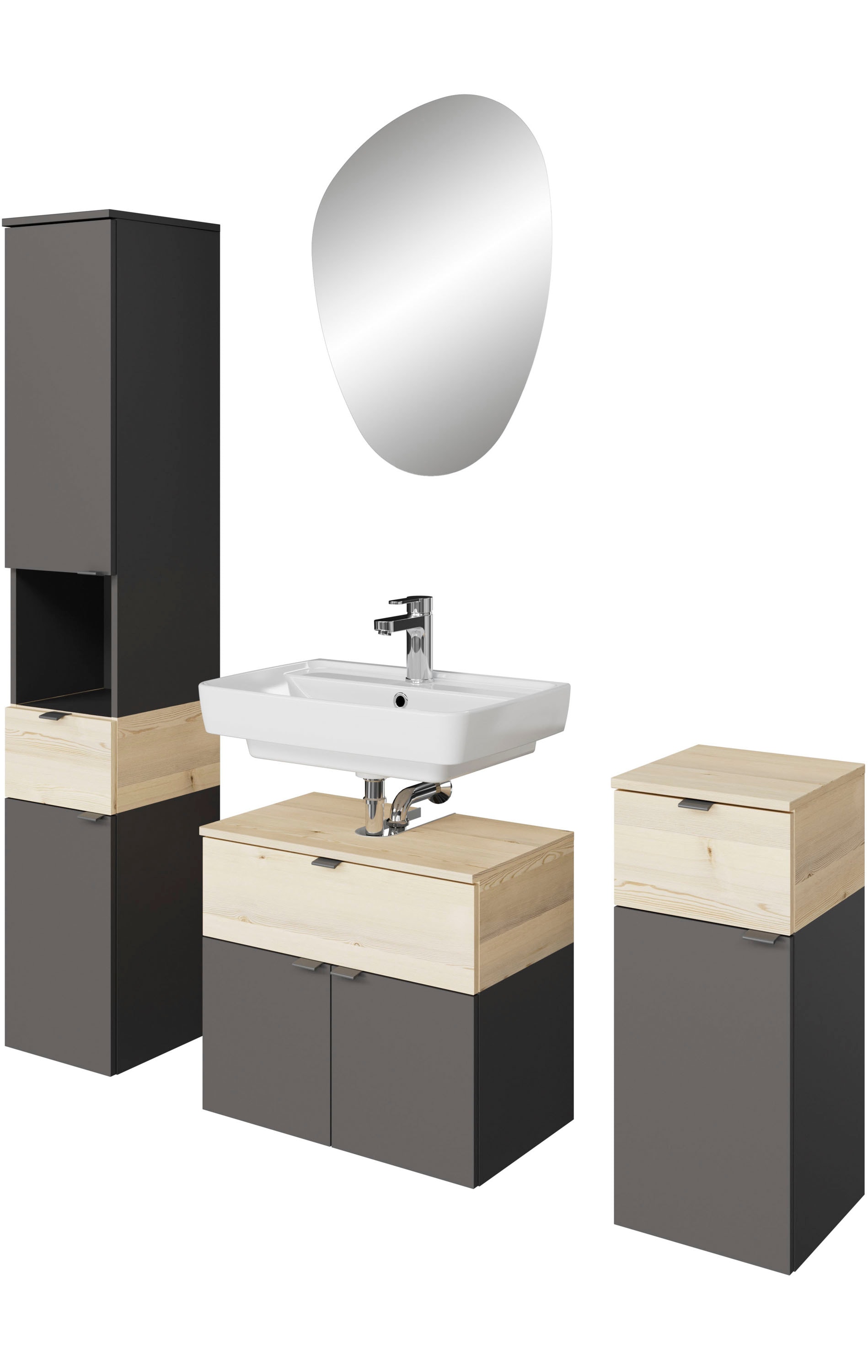 Saphir Badmöbel-Set »Quickset 394«, (Komplett-Set, 4 St.) günstig online kaufen