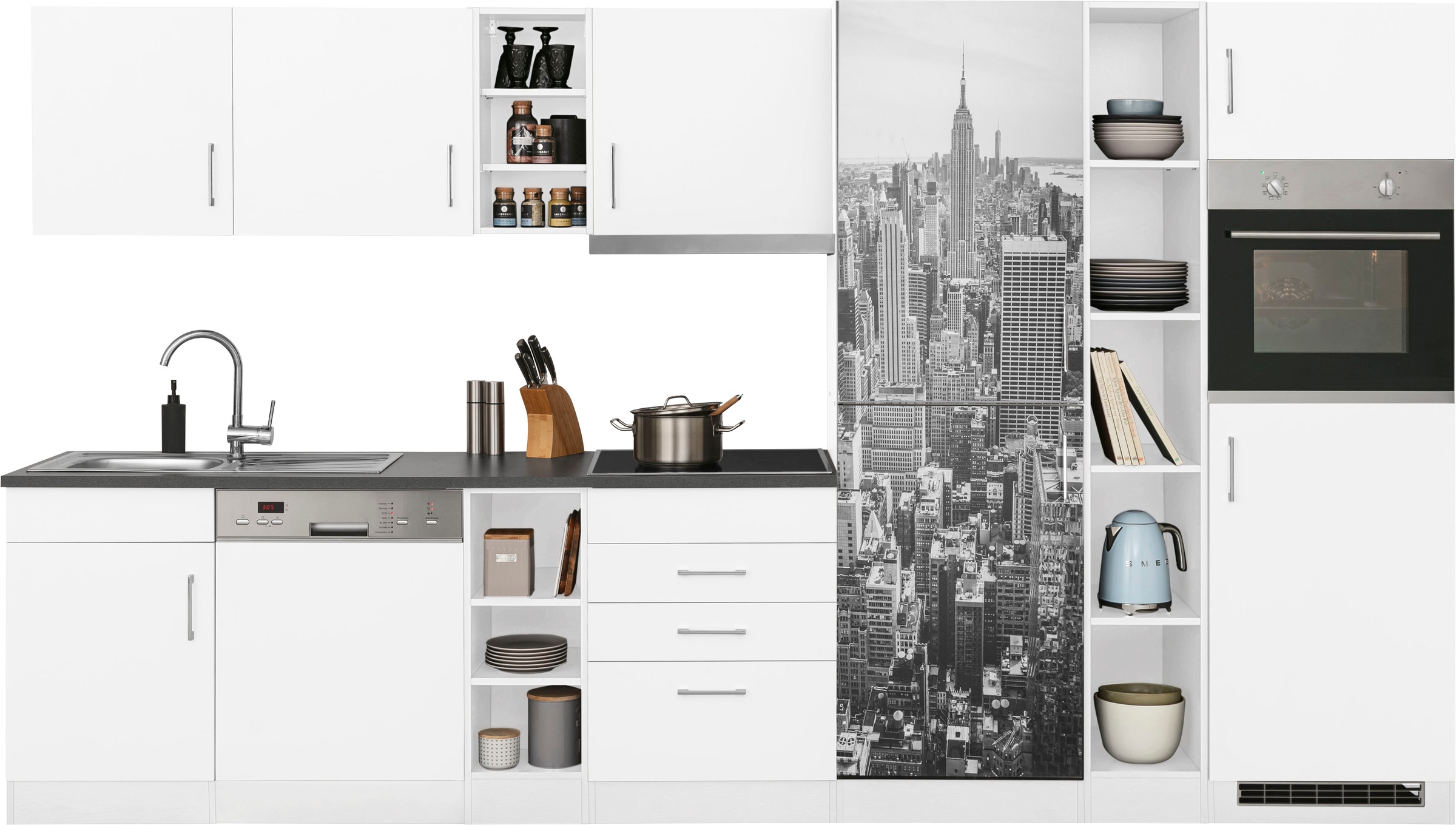 KOCHSTATION Küchenzeile »KS-Paris – Küchen mit einzigartigen Fotomotiven au günstig online kaufen