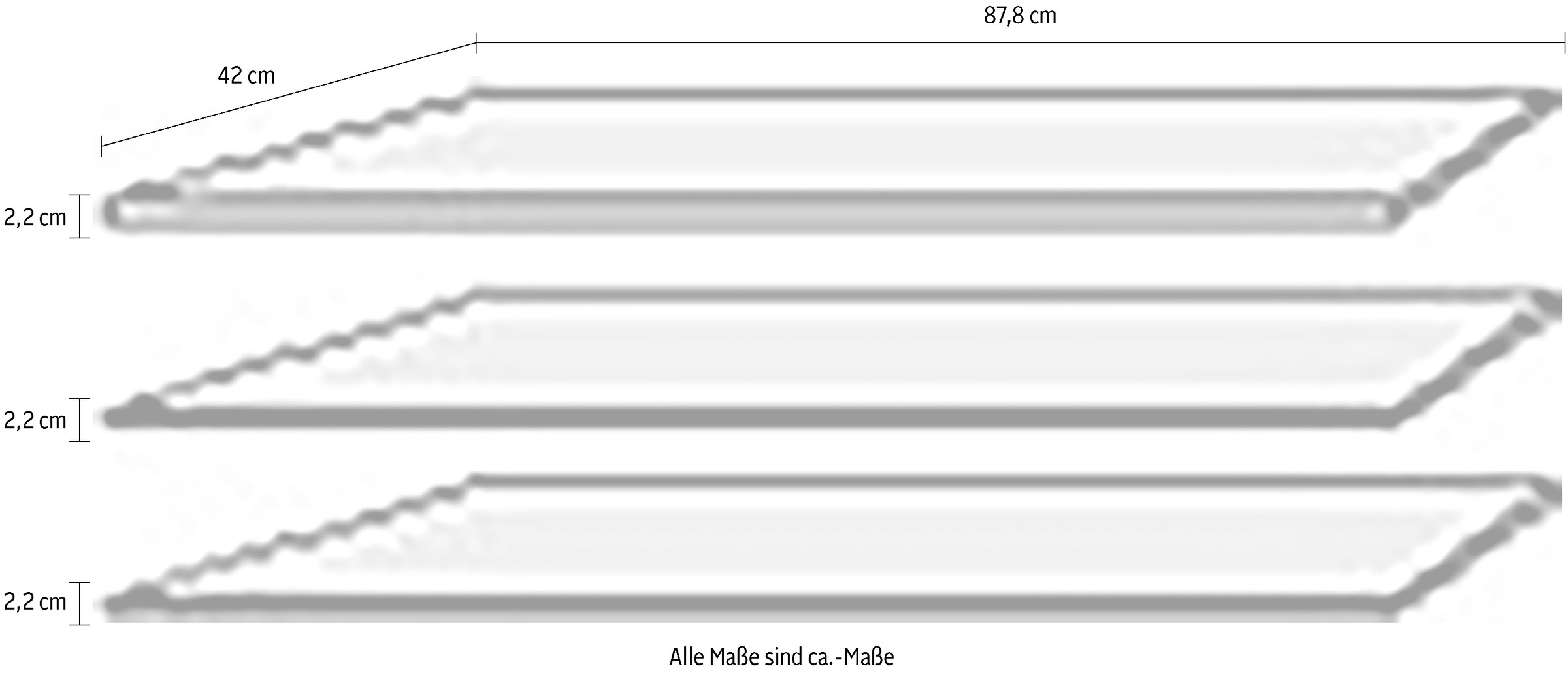 FORTE Einlegeboden Einlegeböden 2,2 cm Stärke, optional bestellbar, 3er Set