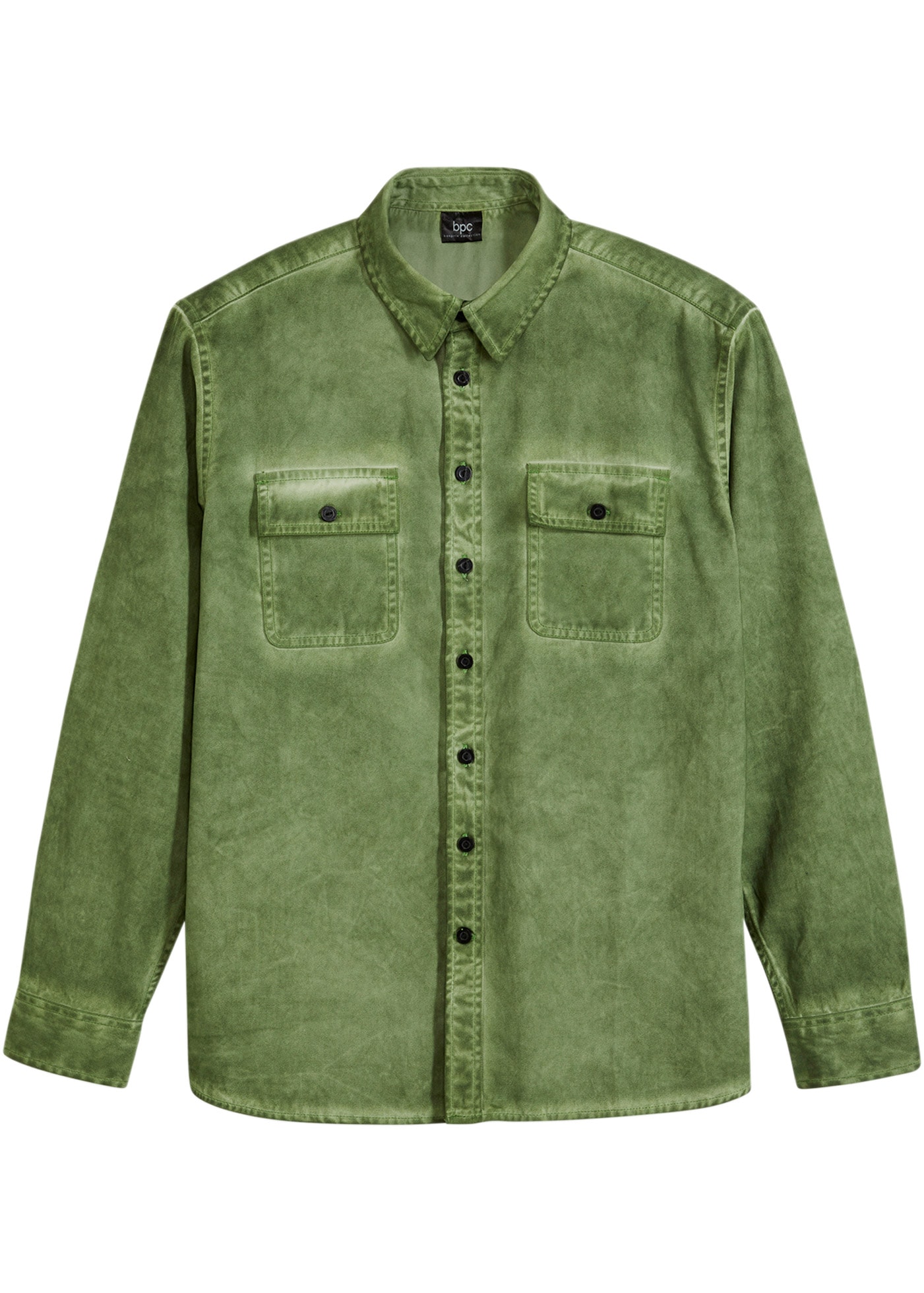 bonprix Langarmhemd mit Brusttaschen in leichter used Optik