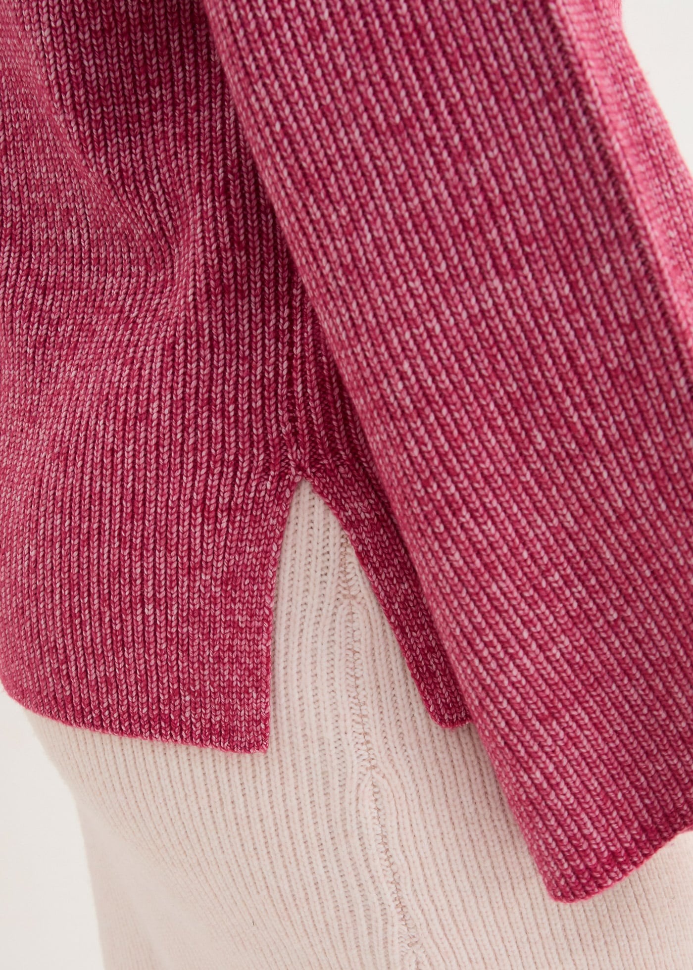 bonprix Strickpullover aus Polyester, mit Stehkragen, Oversize-Passform, feiner Rippstrick