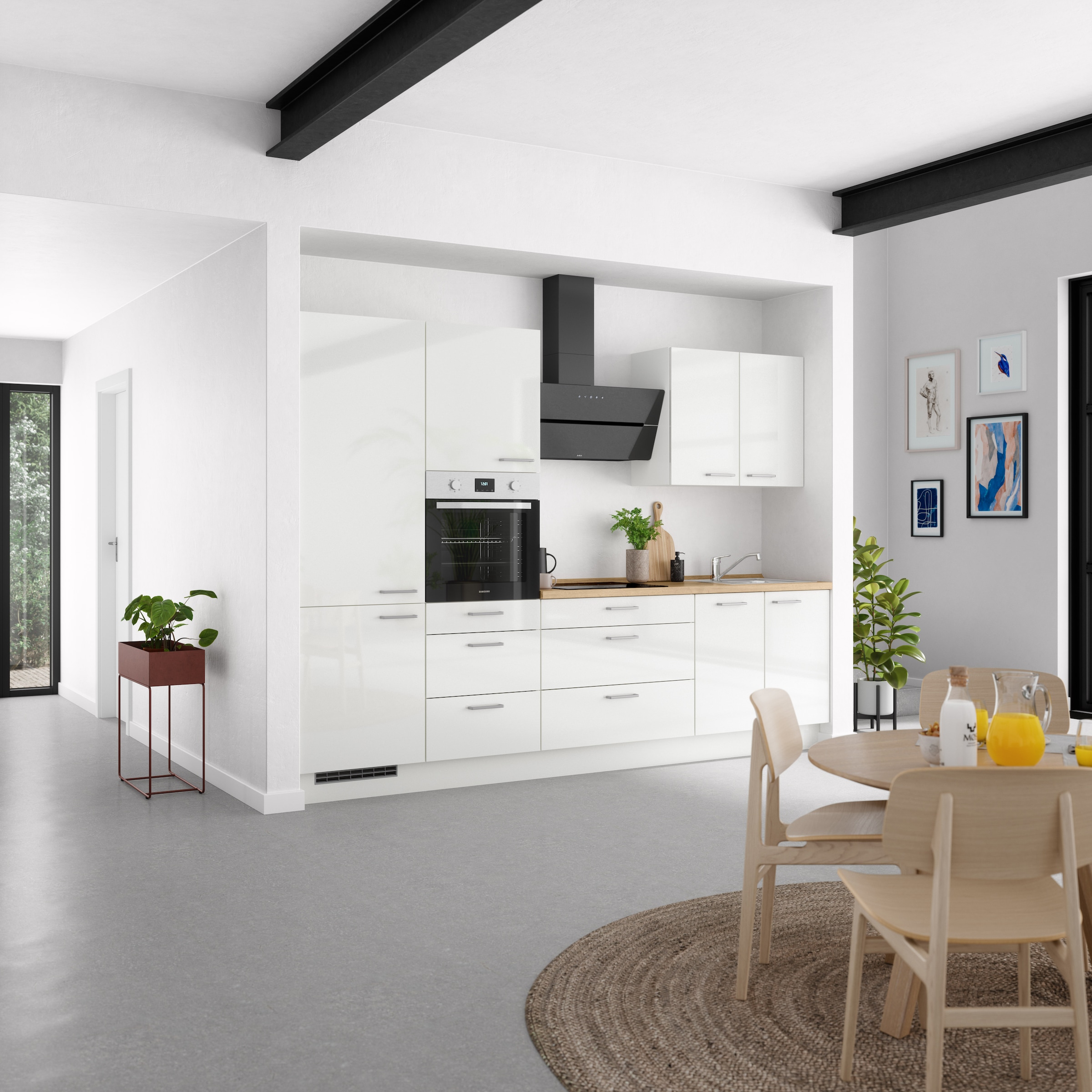 nobilia® Küchenzeile »"Flash II"«, vormontiert, Ausrichtung wählbar, Breite 300 cm, wahlw. mit E-Geräten