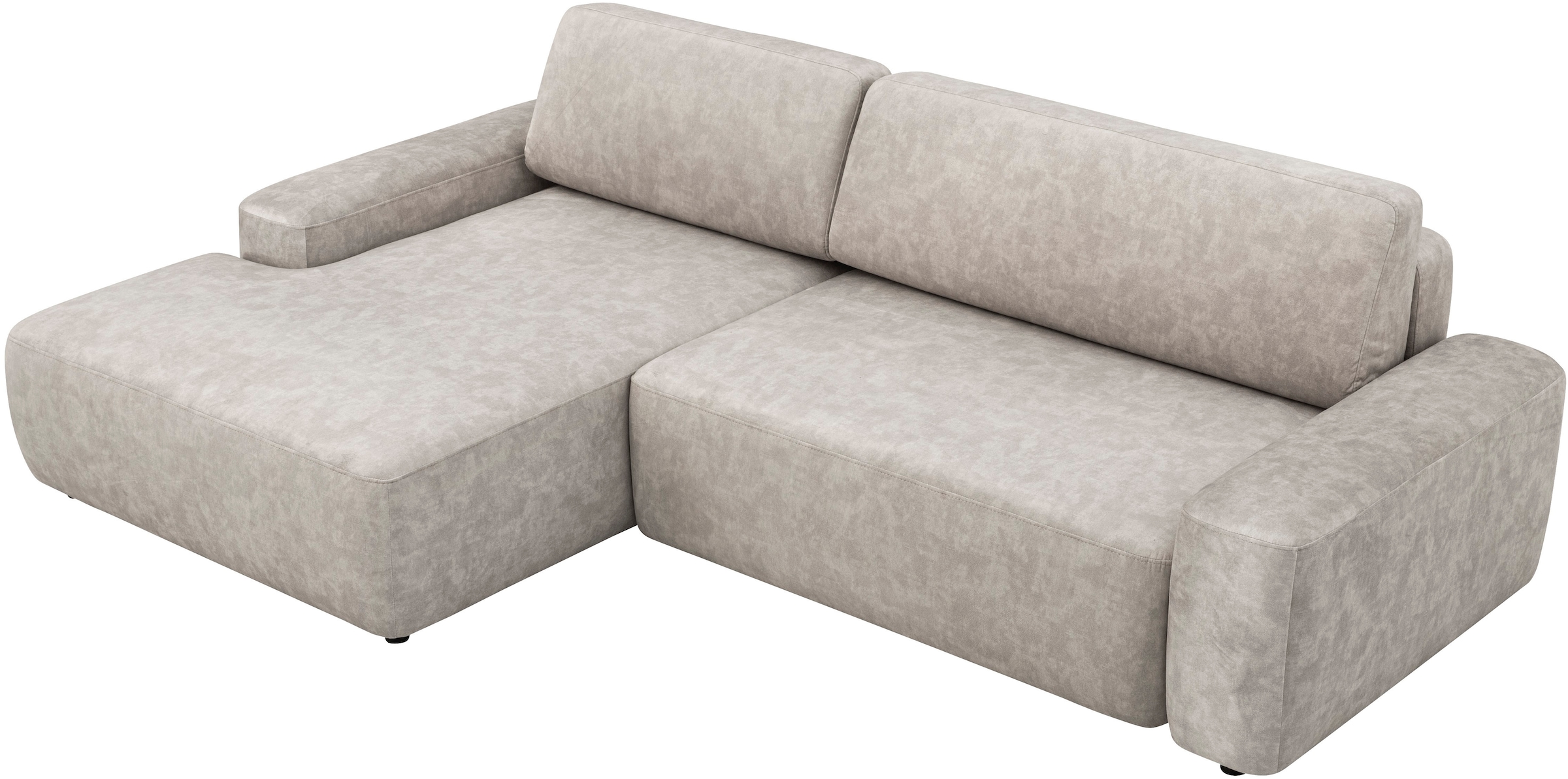INOSIGN Ecksofa »TORGE (264cm), Schlafsofa in Cord, Samtvelours o Struktur fein, L-Form«, Schlaffunktion, Bettkasten, Liegefläche: 125/210 cm