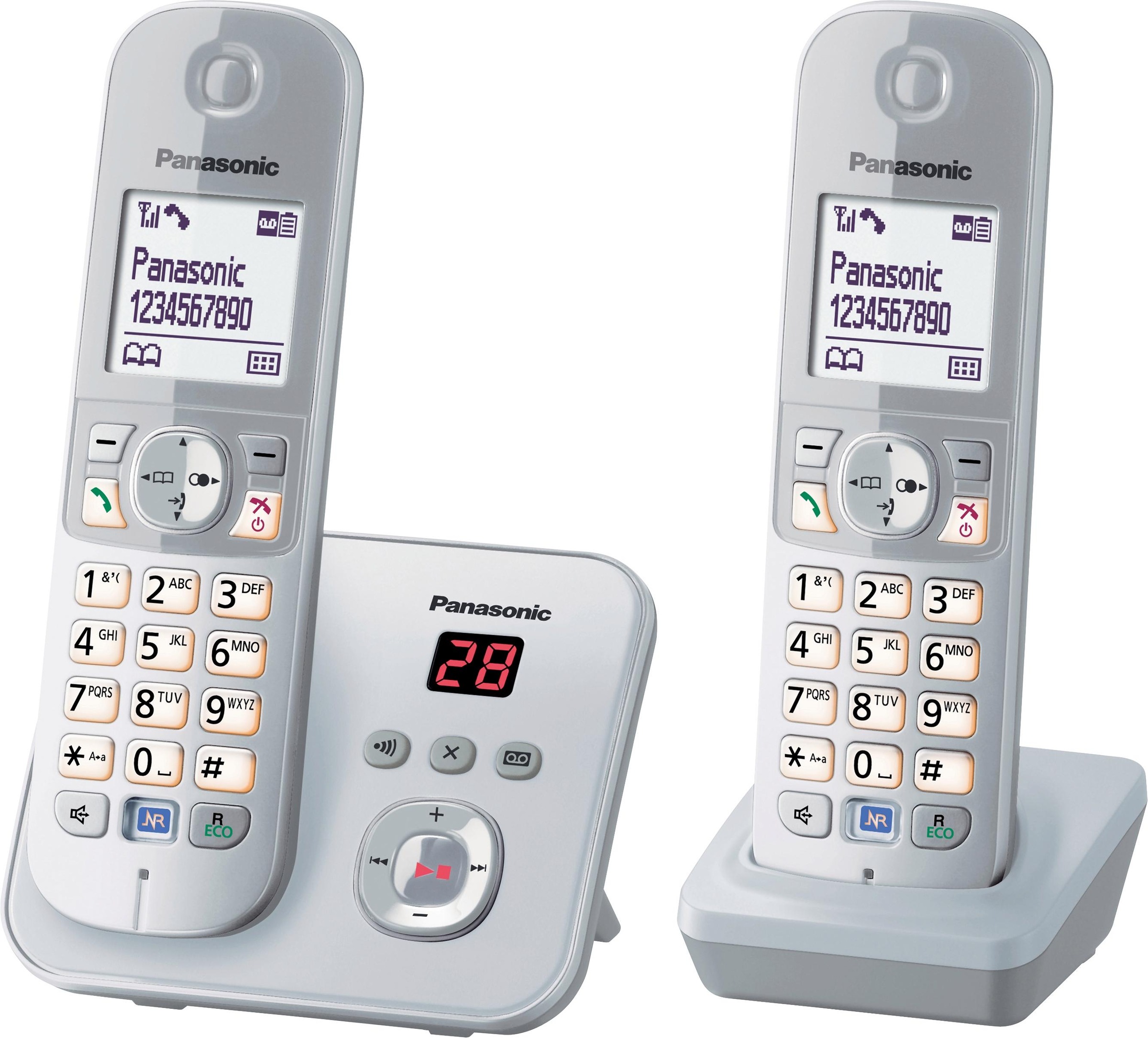 Panasonic Schnurloses Dect Telefon Kx Tg6822g Mobilteile 2 Mit Anrufbeantworter Nachtmodis Freisprechen Auf Rechnung Bestellen Quelle De