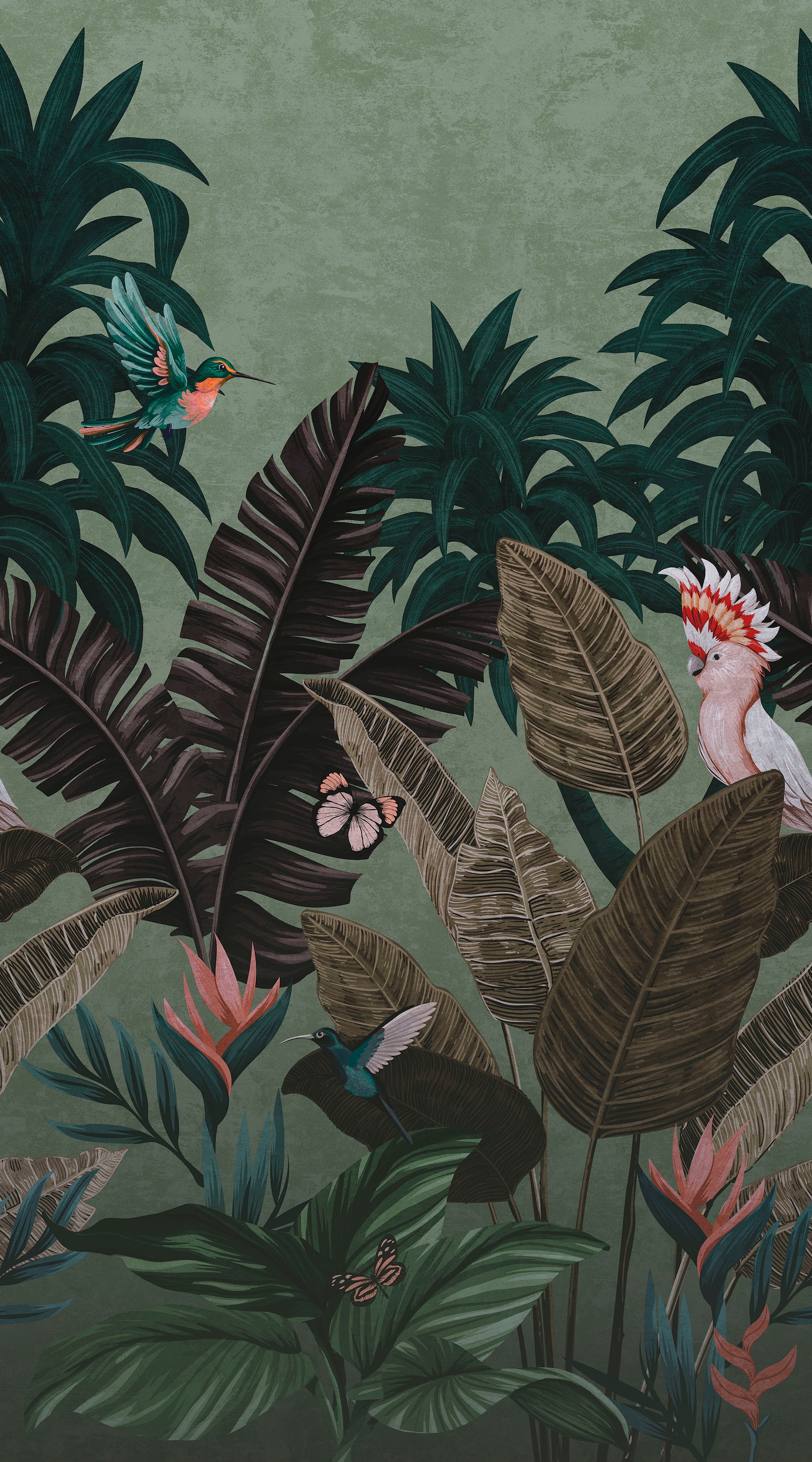 Fashion for walls Fototapete »Tropical Twilight« geblümt glatt Phthalate frei