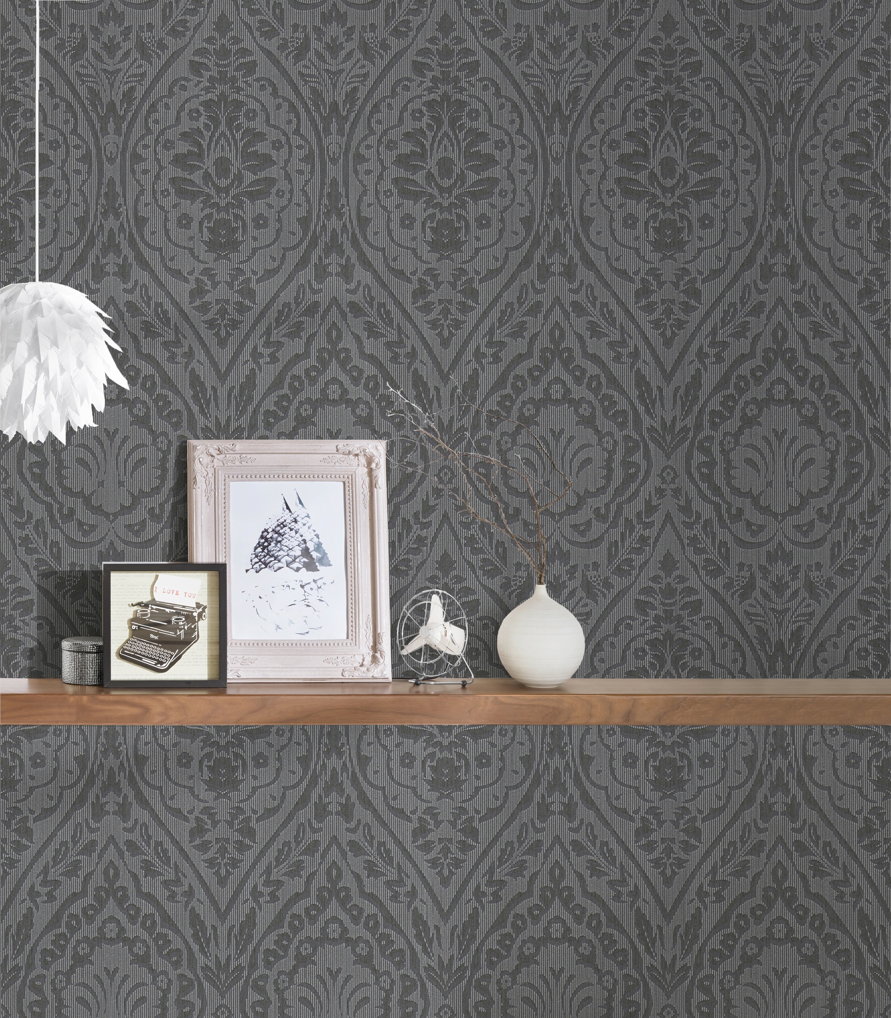 Architects Paper Textiltapete »Tessuto« Barock | gemustert | ornamental samtig Tapete Streifen Tapeten Wohnzimmer Schlafzimmer Küche modern Flur Büro