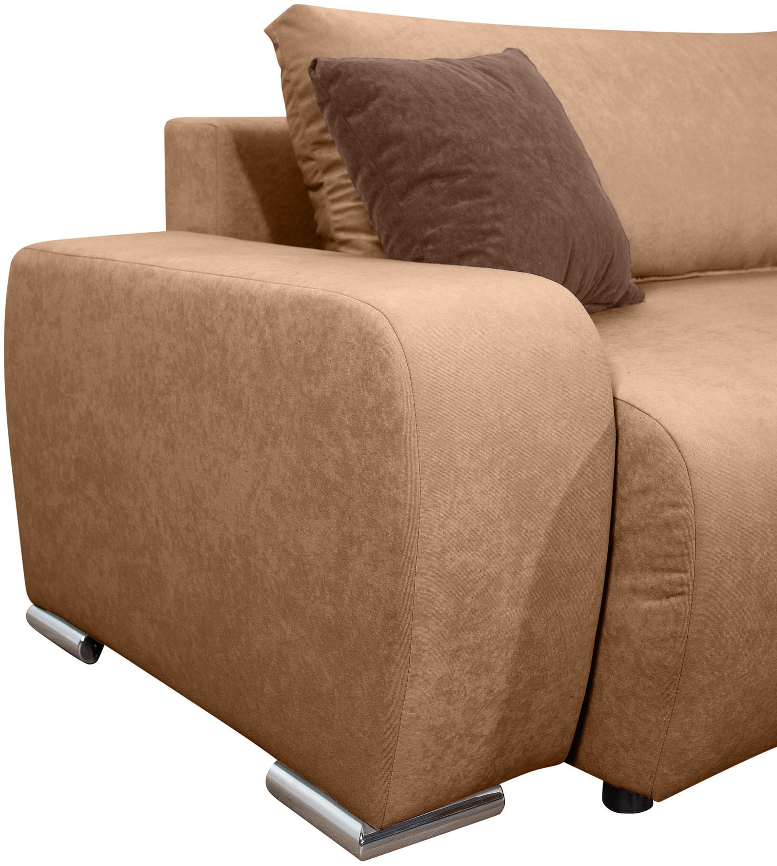 COLLECTION AB Ecksofa »Pia L-Form, B: 237 cm« Bettfunktion, Bettkasten & 2 Zierkissen, Federkern