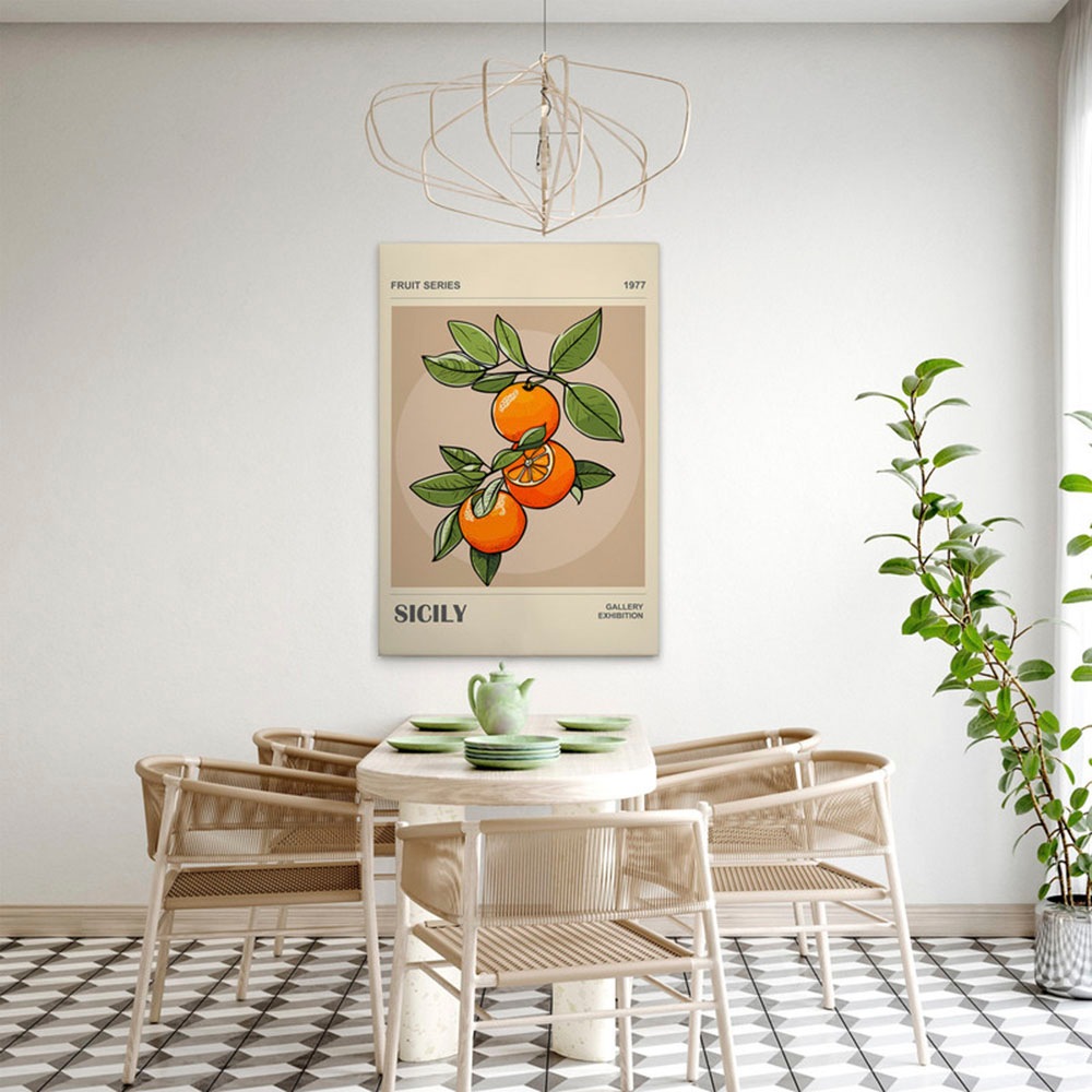 A.S. Création Leinwandbild »Citrus - Wandbild Beige Grün Orange Keilrahmen günstig online kaufen