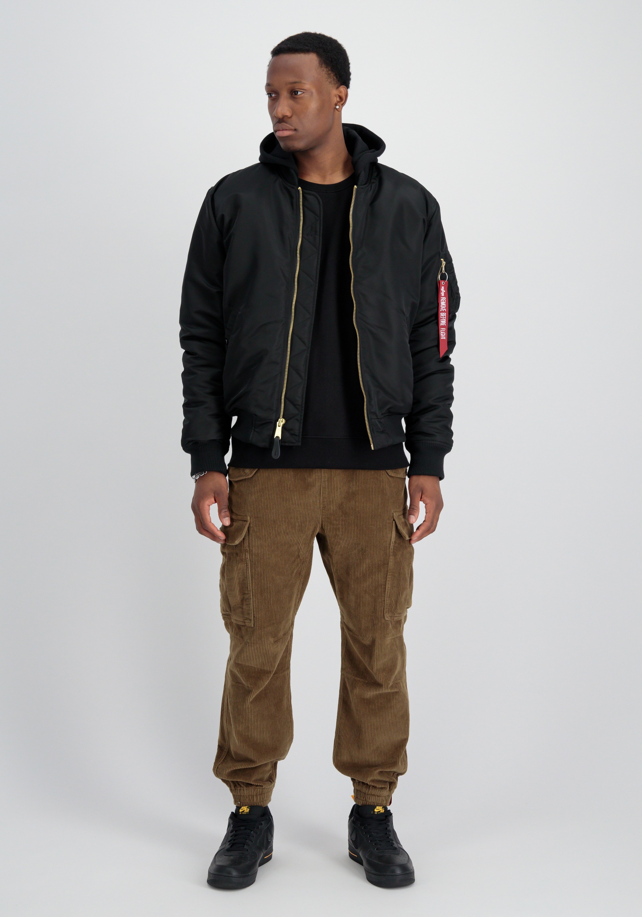 Alpha Industries Bomberjacke »Alpha Industries Men - Bomber Jackets MA-1 Zip Hood Back EMB«