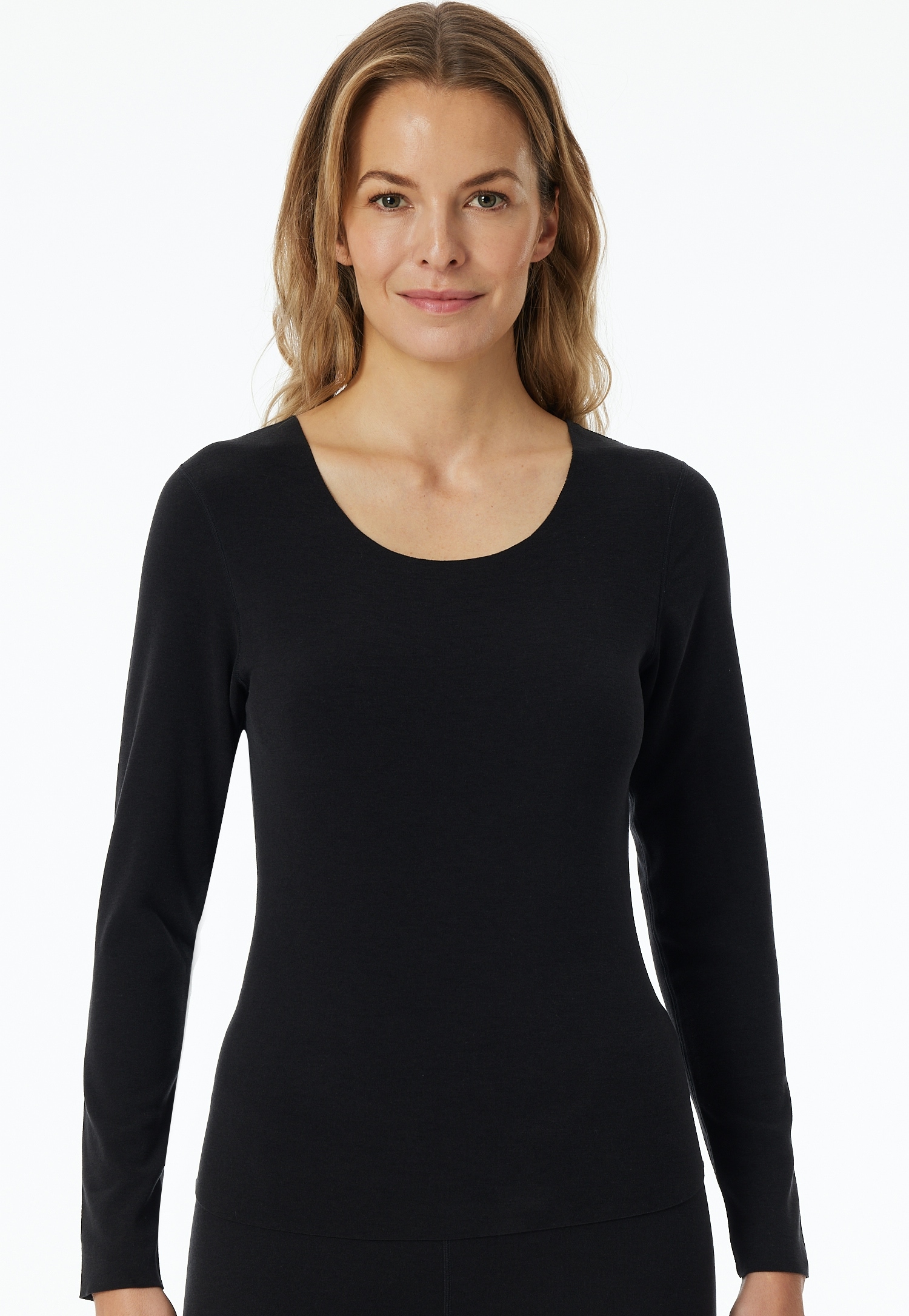 Schiesser Langarmshirt »"Invisible Soft Warming"«, mit offen geschnittenen Kanten und flachen Nähte