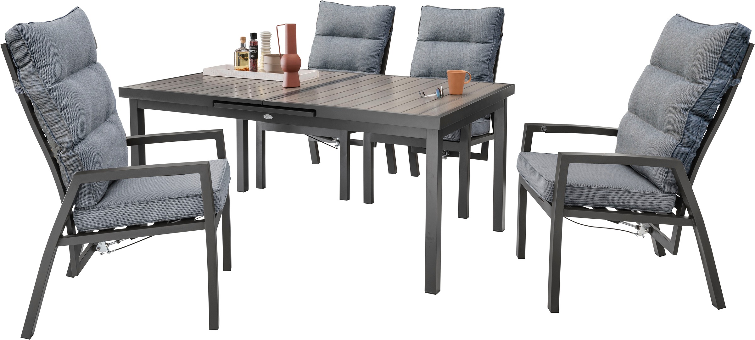 Destiny Garten-Essgruppe »GARDA IMOLA« 9 Stk. tlg. 4 Hochlehner inkl. Aufla günstig online kaufen