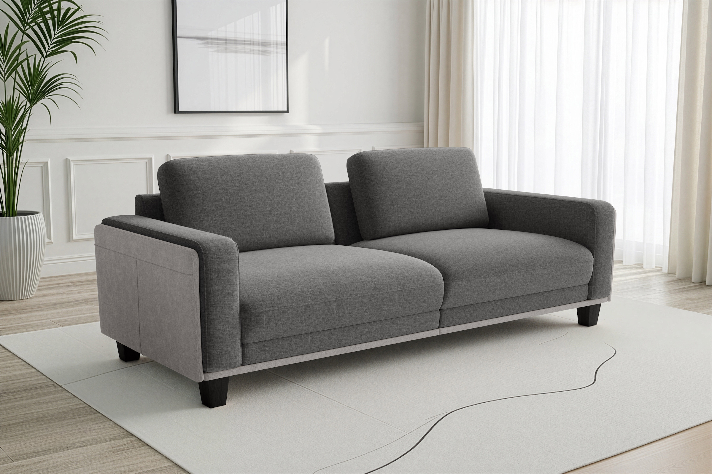 sit&more Big-Sofa »Concept« Modernes Sofa in drei Fußfarben zur Auswahl