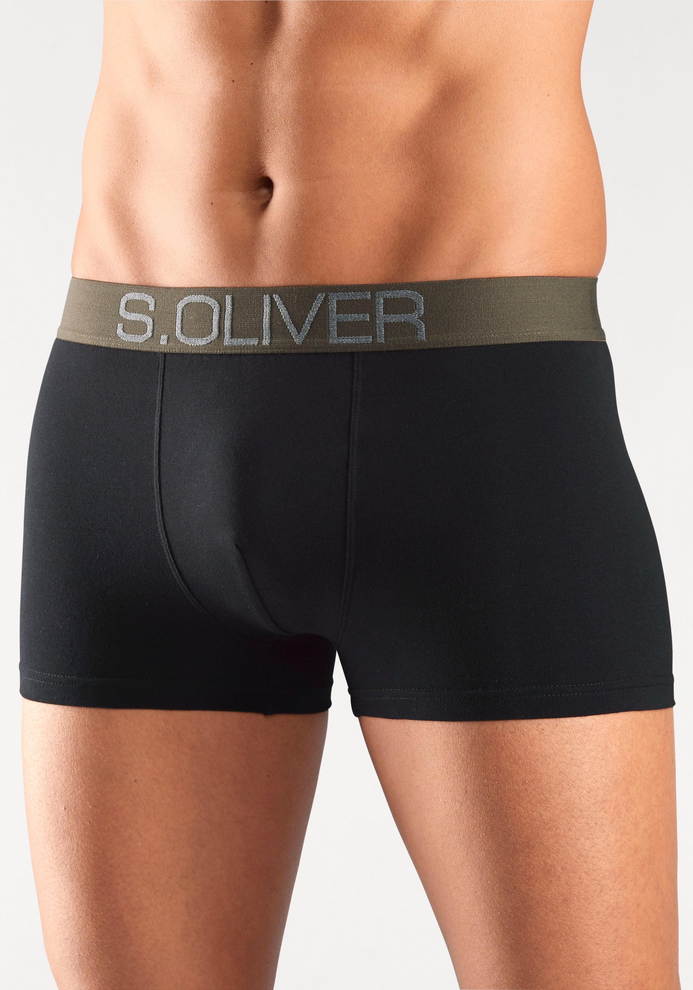 s.Oliver Boxer »Boxershorts für Herren«, (Packung, 4 St.), mit kontrastfarbenem Webbund