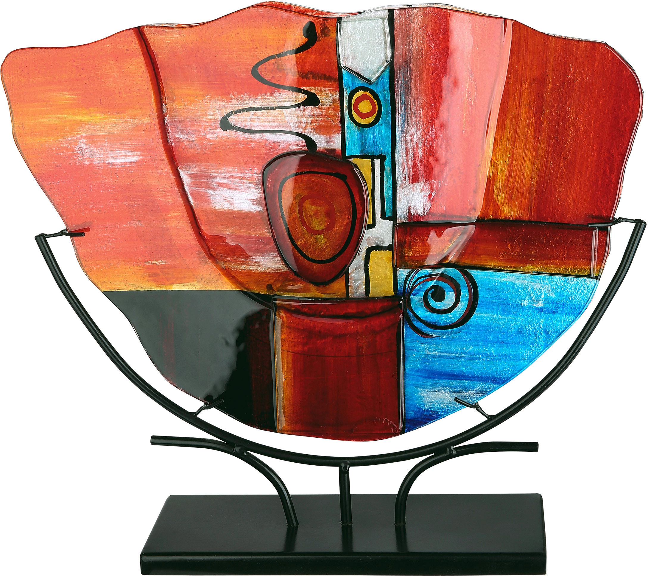 GILDE GLAS art Dekovase »New Life 1« handbemalt mit Fusingglas-Elementen günstig online kaufen