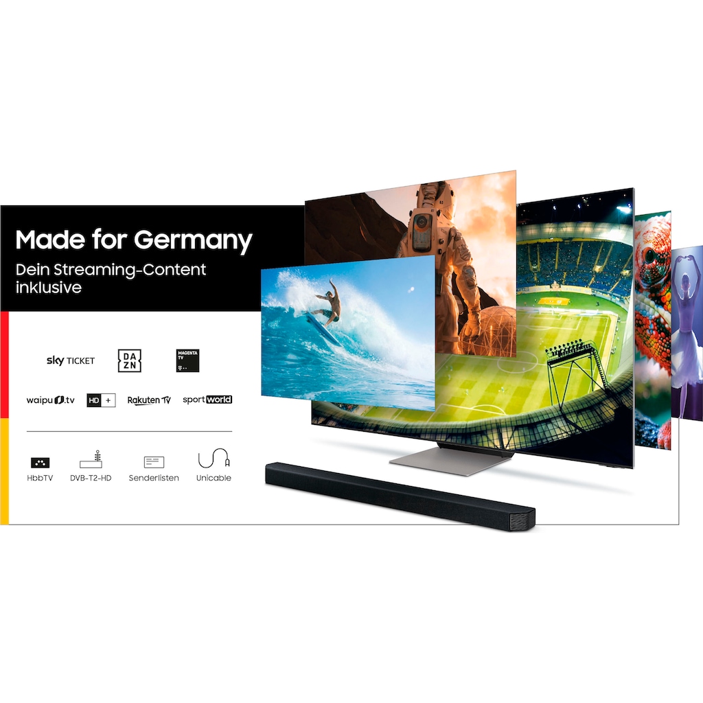 Samsung QLED-Fernseher »GQ65Q80AAT«, 163 cm/65 Zoll, 4K Ultra HD, Smart-TV, Quantum HDR 1500,Quantum Prozessor 4K,Direct Full Array