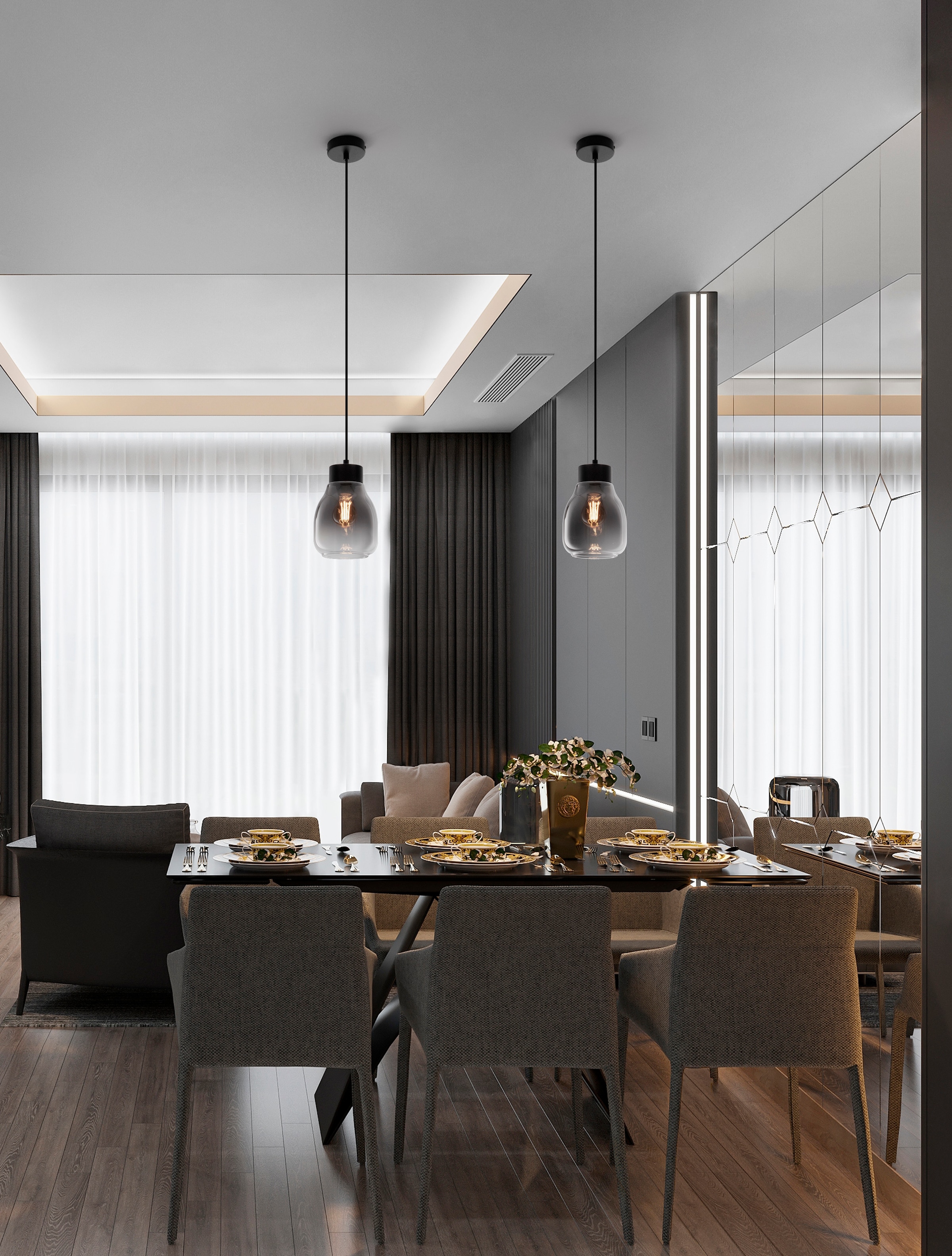 Nova Luce Pendelleuchte »BLACU« E27 1 Stk.