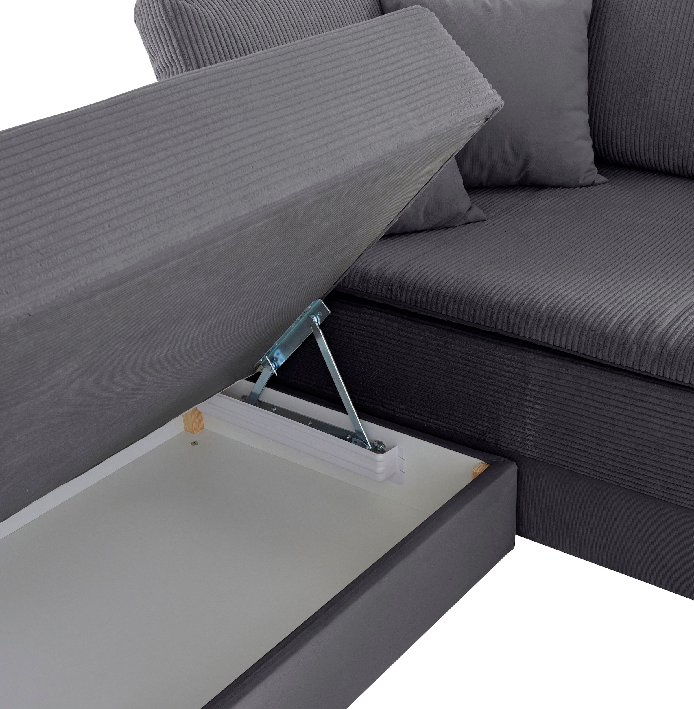 INOSIGN Ecksofa »Night & Day L-Form mit Dauer-Schlaffunktion mit Armlehne«, mit Boxspring-Bettfunktion 180x200 cm und Bettkasten, Dauerschläfer!