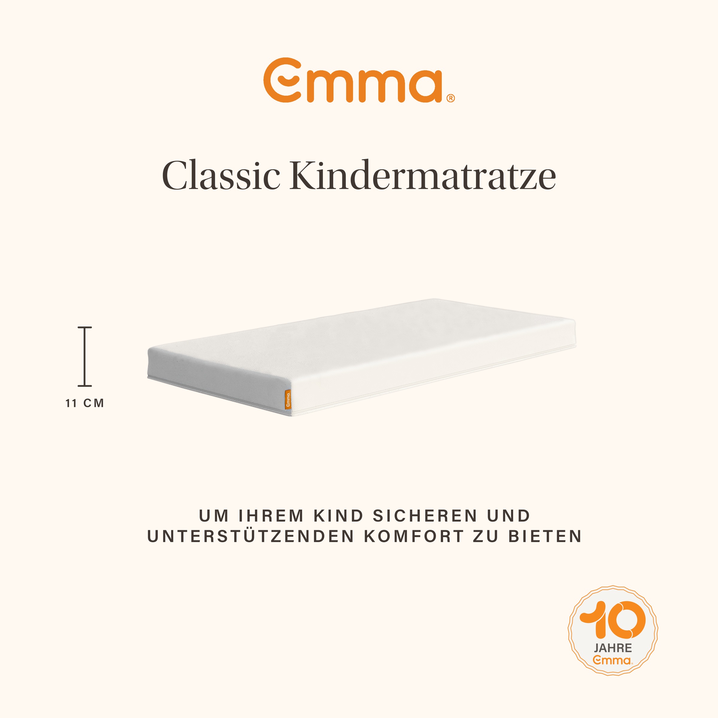 Emma Kindermatratze »Emma Classic Kindermatratze« 11 cm hoch Raumgewicht: 36 kg/m³ 1-tlg., 1 Stk. tlg.