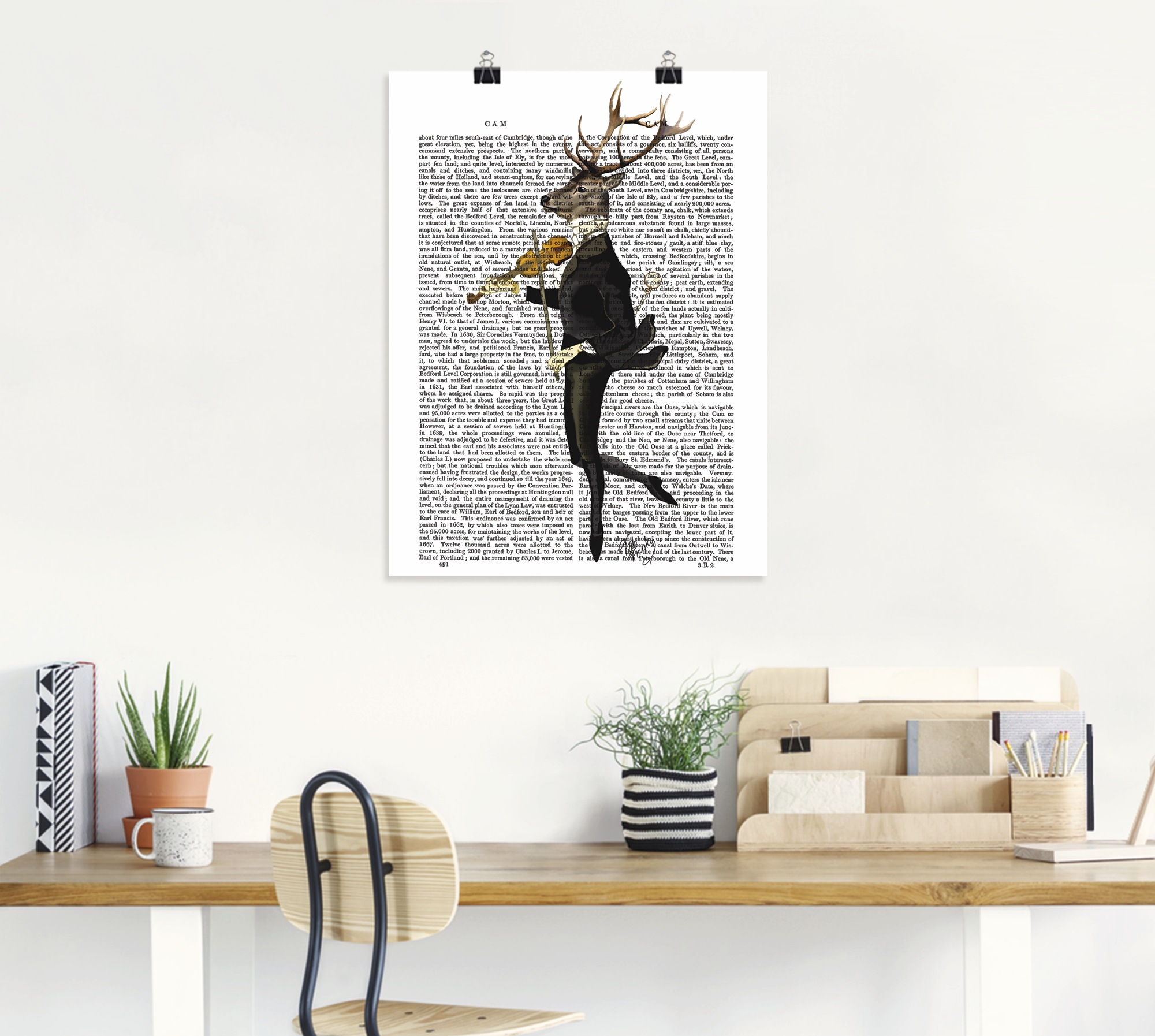 Artland Wandbild »Tanzender Hirsch mit Violine«, Humor, (1 St.), als Leinwandbild, Poster, Wandaufkleber in verschied. Größen