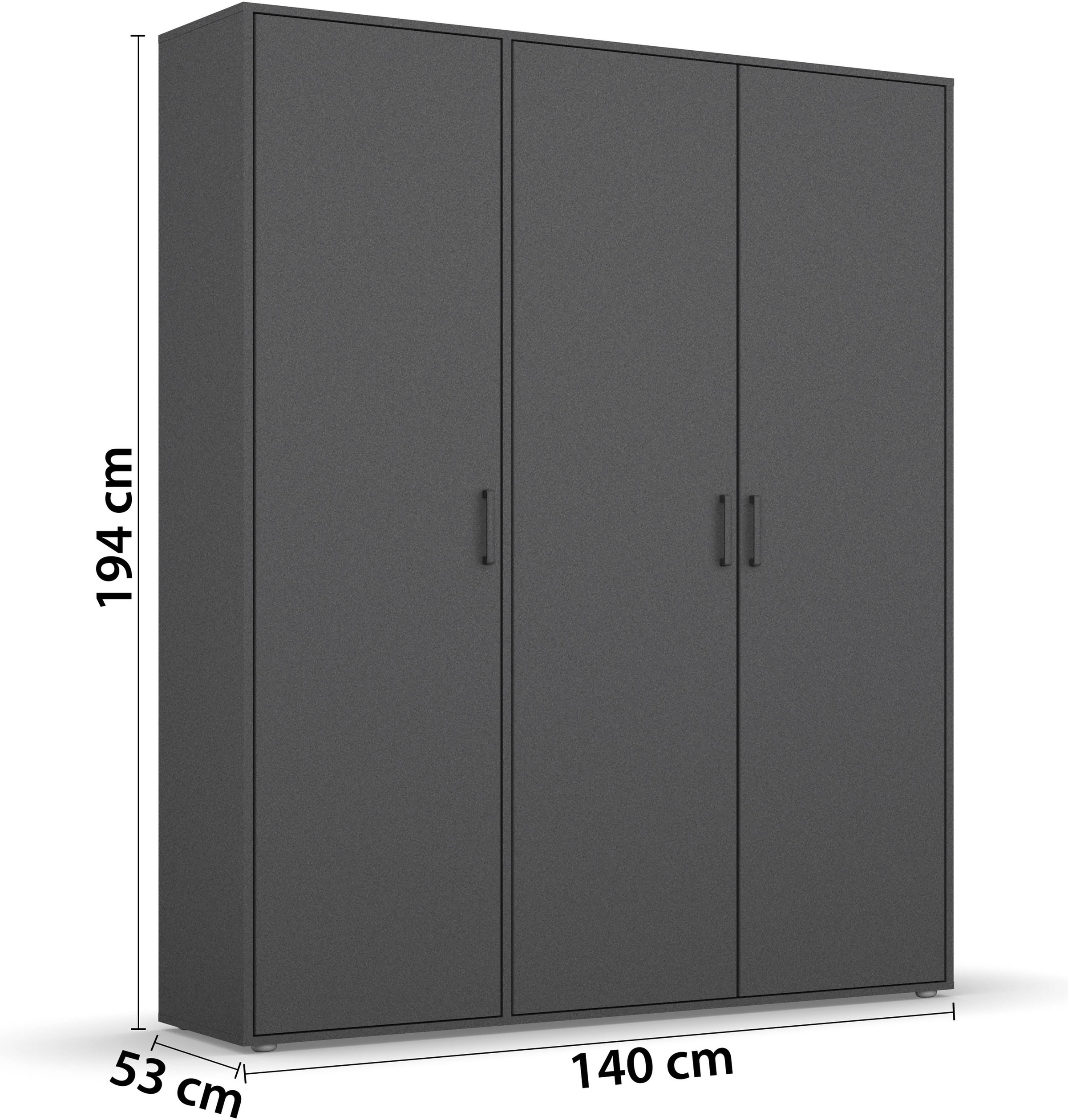 rauch Kleiderschrank »VOYAGER Otto´s Choice Garderobe Wäscheschrank TOPSELLER Schlafzimmer«, (in 3 verschiedenen Ausstattungen BASIC/CLASSIC/PREMIUM), Schrank mit modernen Griffen in viel Stauraum MADE IN GERMANY