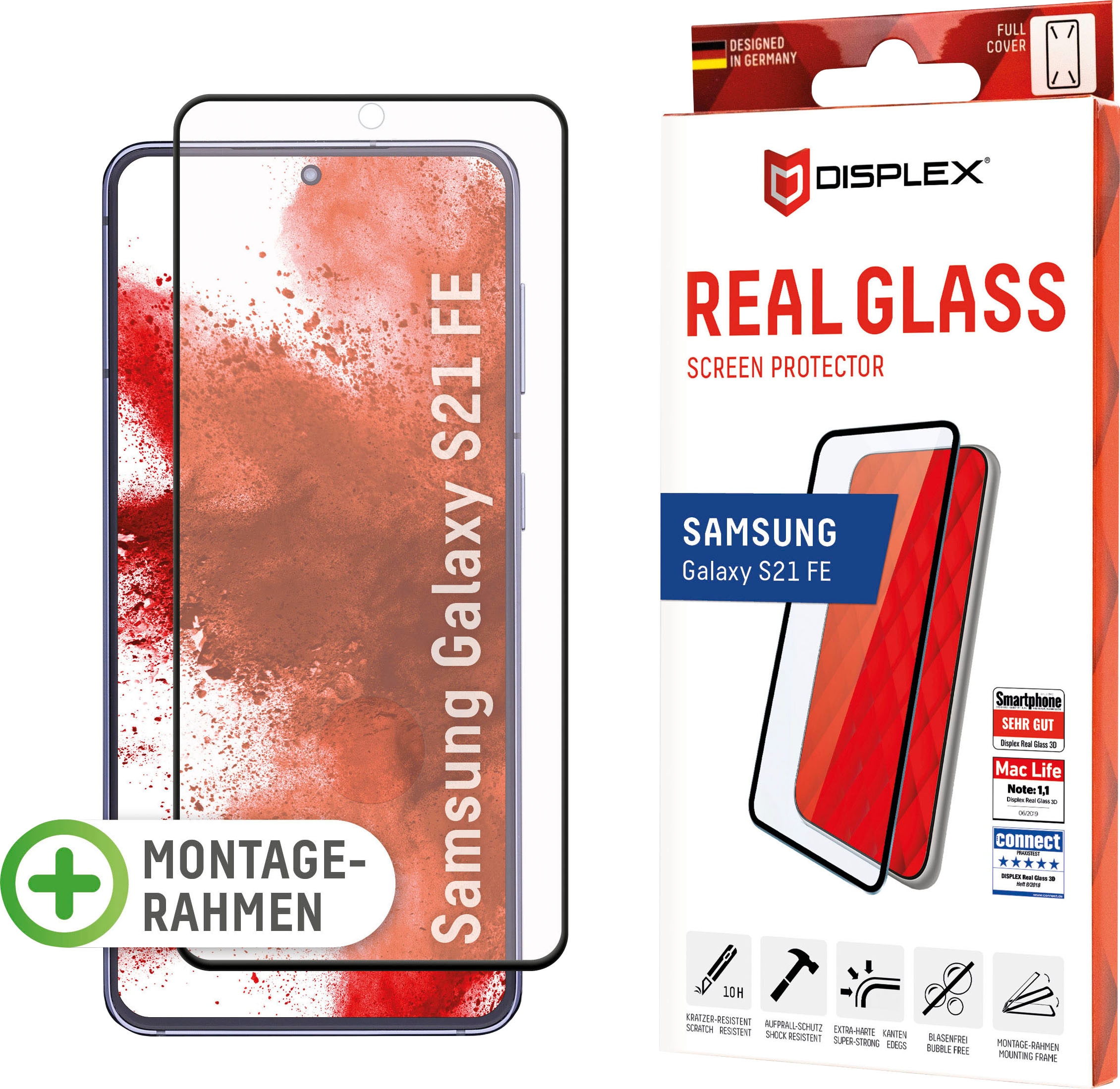 Displex Displayschutzfolie »DISPLEX Real Glass FC für Samsung Galaxy S21 FE«