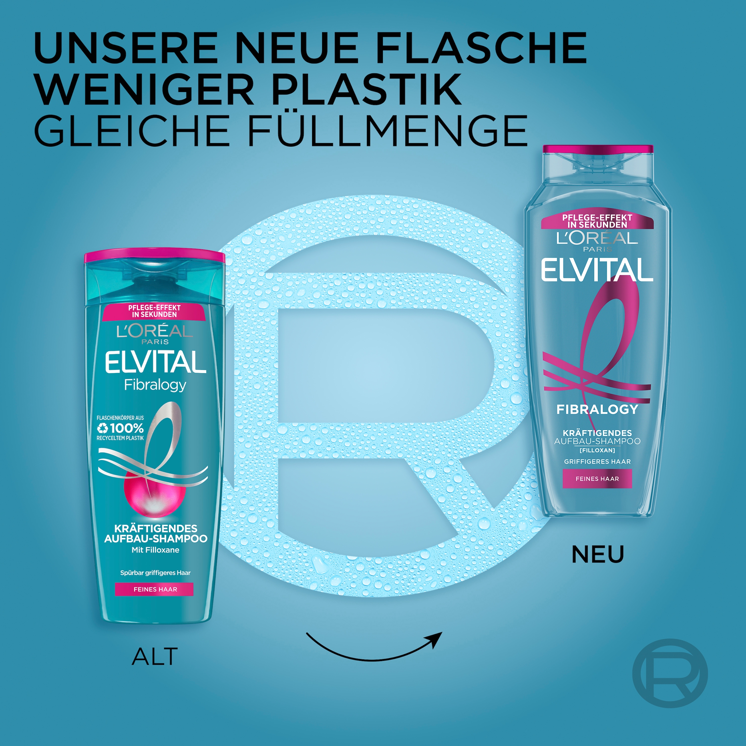 L'ORÉAL PARIS Haarshampoo »L'Oréal Paris Elvital Fibralogy Shampoo« Für feines Haar, mit dem Wirkstoff Filloxane, sichtbar volleres Haar.