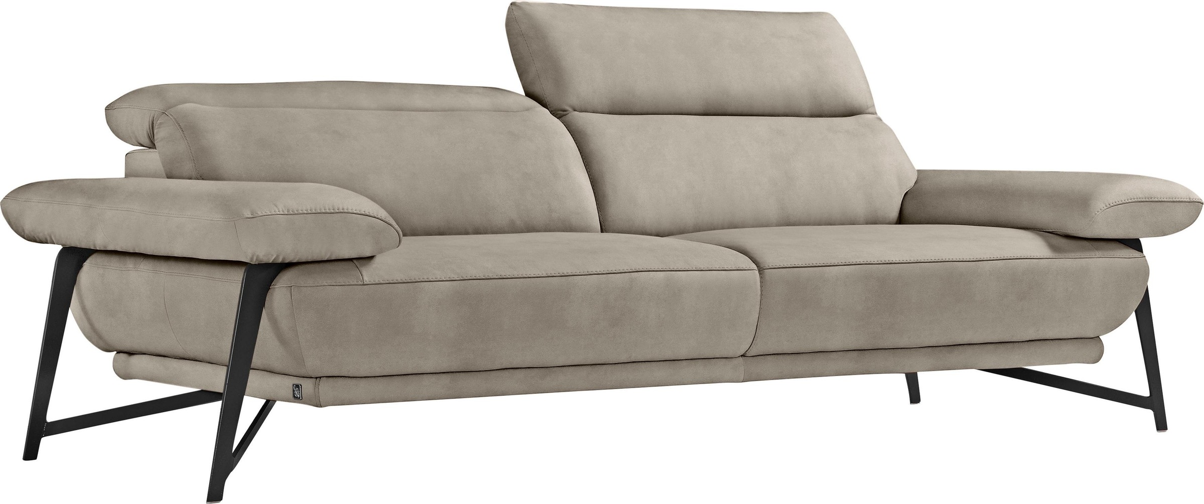 Egoitaliano 2,5-Sitzer »Anais, Designsofa mit hohem Sitzkomfort, Designfuß,«, inkl. verstellbarer Kopfteile