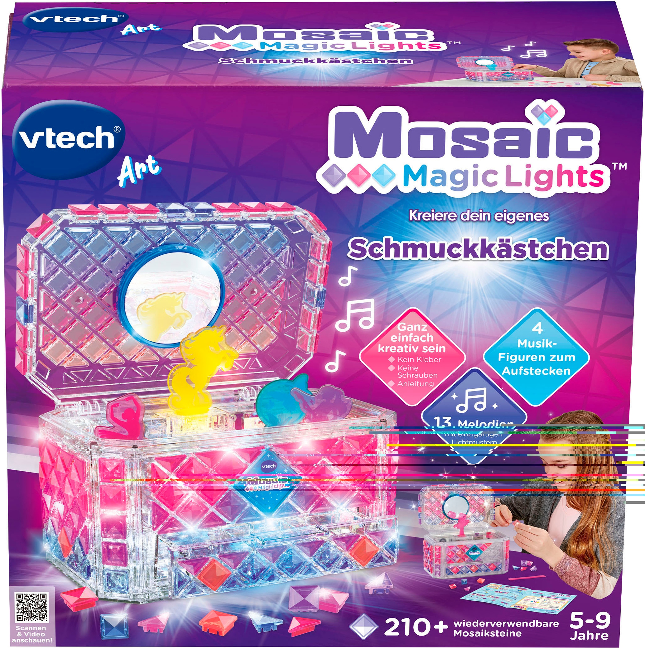 Vtech® Kreativset »Mosaic Magic Lights - Schmuckkästchen«