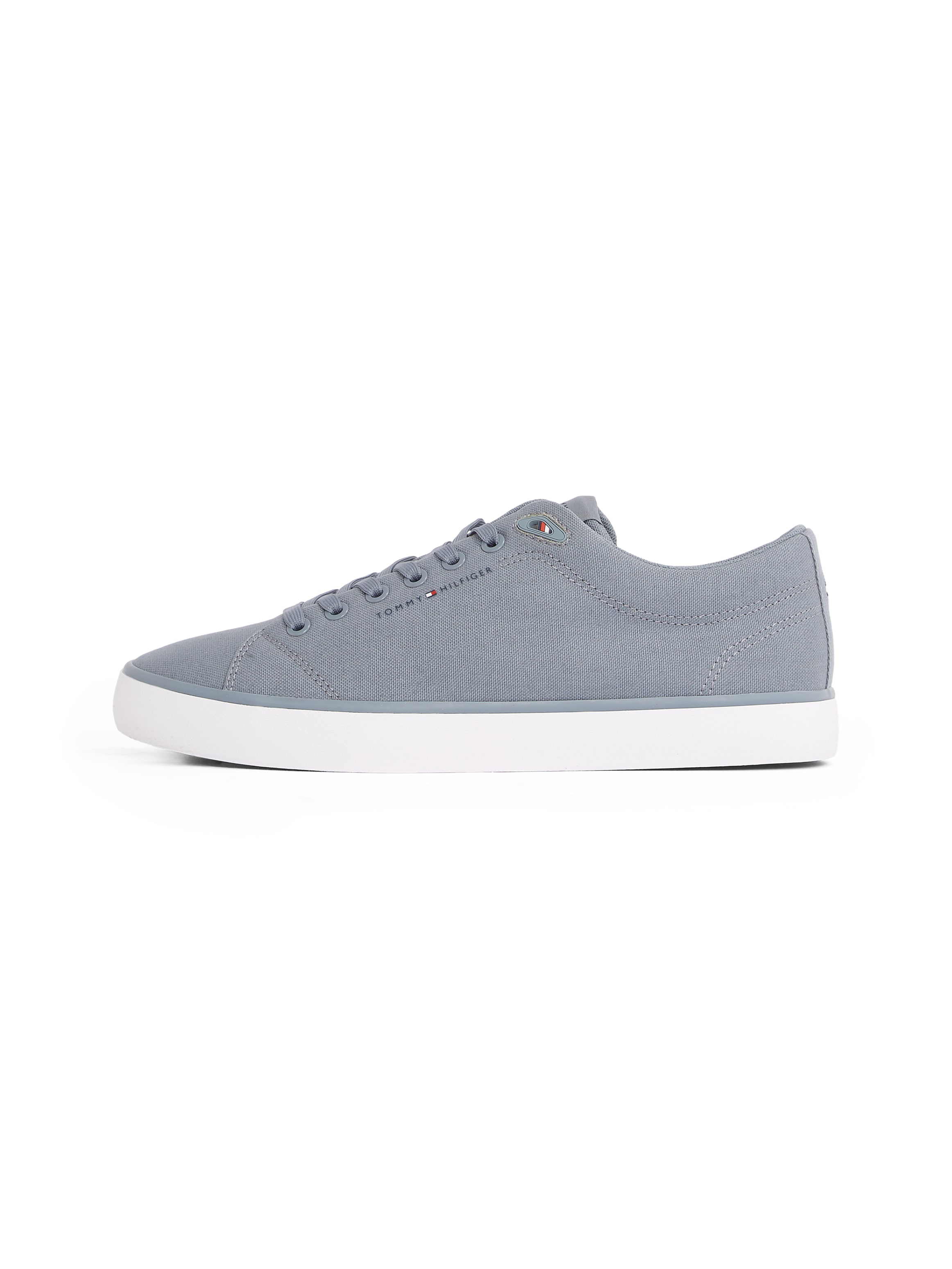 Tommy Hilfiger Sneaker »TH HI VULC LOW CORE CANVAS«, Freizeitschuh, Halbschuh, Schnürer mit weich gepolstertem Schaftrand