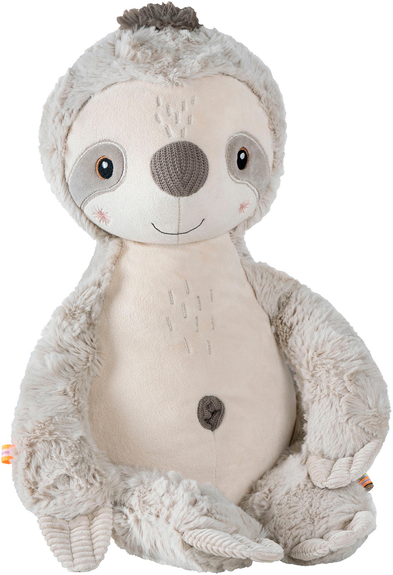 Fehn Kuscheltier "Lazy, Crazy & Pink, Kuscheltier Faultier XL", grau (grau, beige)