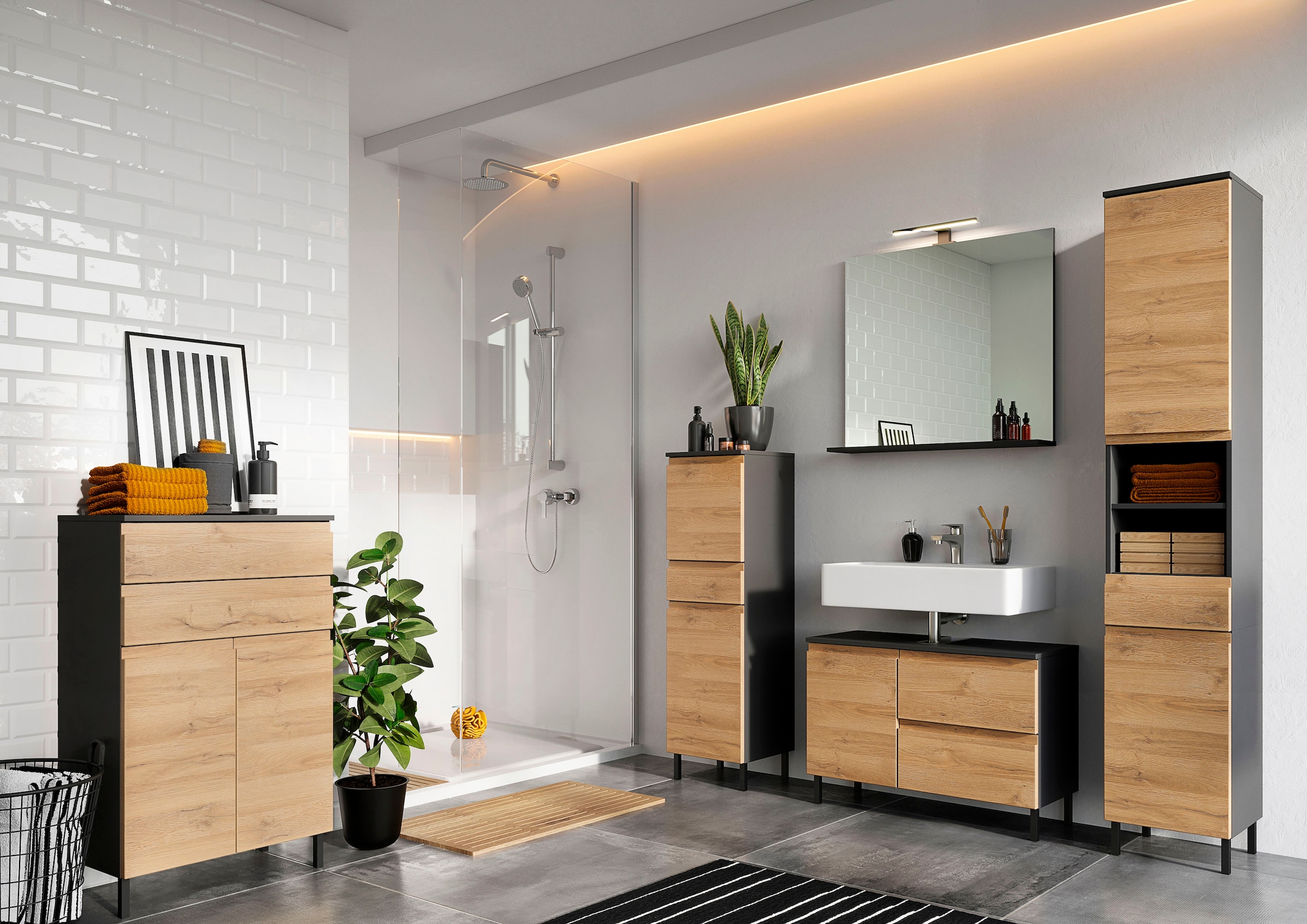 GERMANIA Hochschrank »Scantic«, (1 St.), mit griffloser Optik