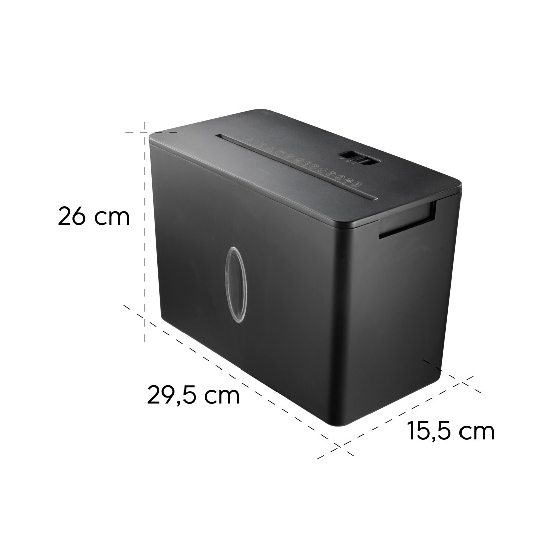 Hama Aktenvernichter »Aktenvernichter Partikelschnitt (Papier + Plastik, Korb, 4 Blatt, P4)« Mit Papierkorb, 4 x 33 mm Schnitzel, Automatik, Rücklauf