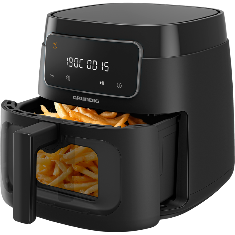 GRUNDIG Heißluftfritteuse »XXL FRY 7320 GMS8070« 1750 W 7, 6 Liter Fassungsvermögen, Sichtfenster mit Innenbeleuchtung schwarz