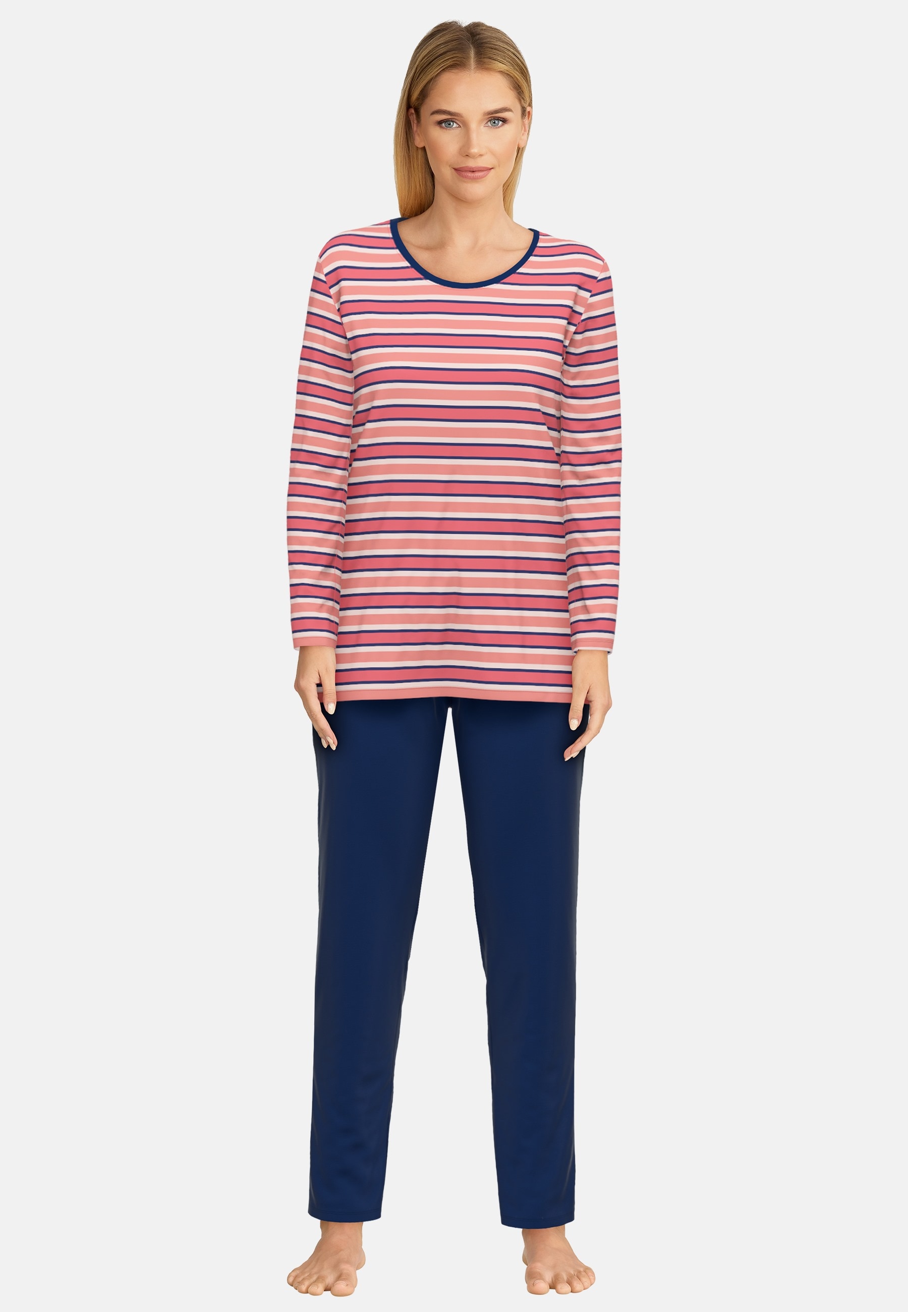 GÖTZBURG Pyjama »Herbstblume« weich, bügelfrei, Langarm, Rundhalsausschnitt günstig online kaufen