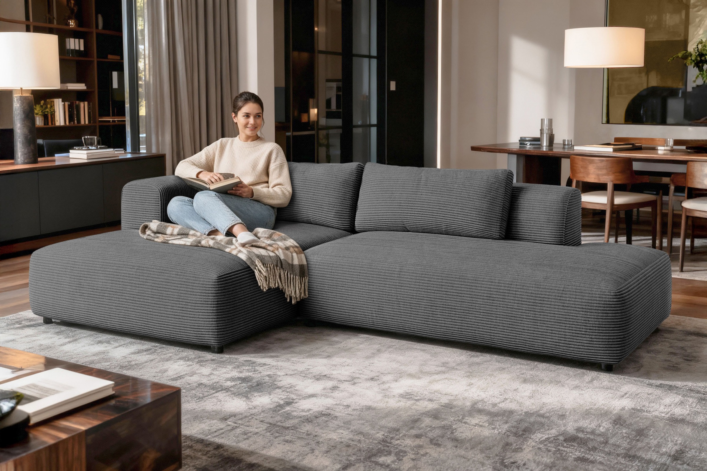 OTTO home Ecksofa »TIARRA Design-Sofa mit Ottomane recht/links bestellbar, günstig online kaufen
