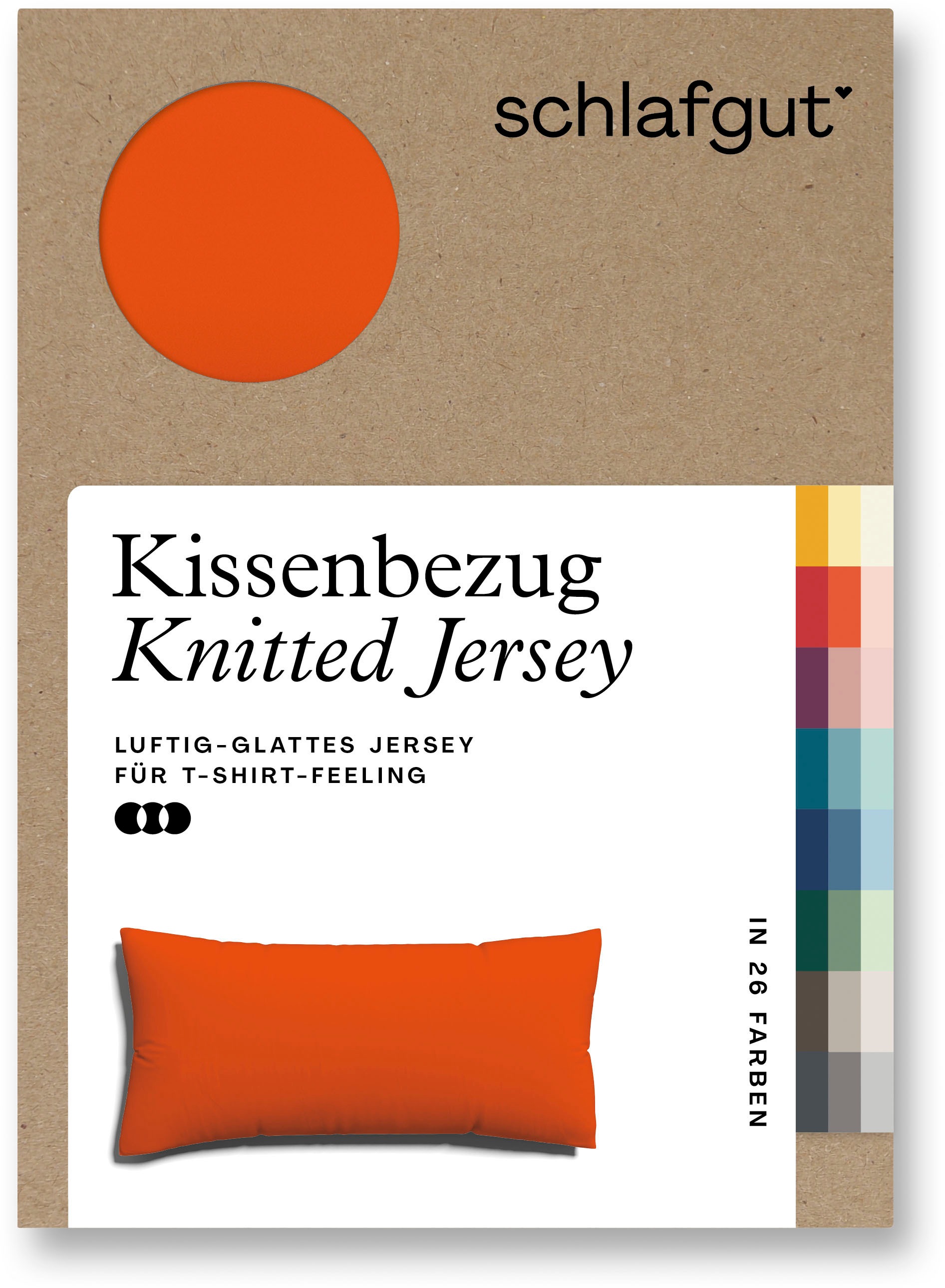 Schlafgut Kissenbezug »Knitted Jersey aus Bio-Baumwolle mit Elasthan, bügel günstig online kaufen