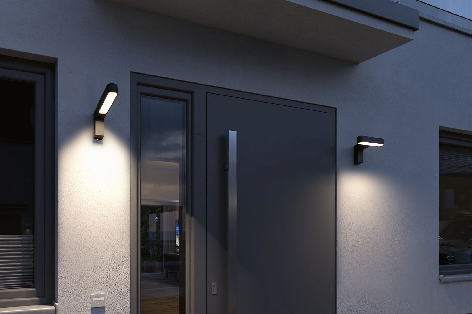 Paulmann LED Außen-Wandleuchte »House Ito 227x159mm 6W 450lm 230V 65° Anthrazit Metall, Kunststoff«, 1 flammig, Bewegungsmelder Horizontale Ausrichtung IP44 3000K