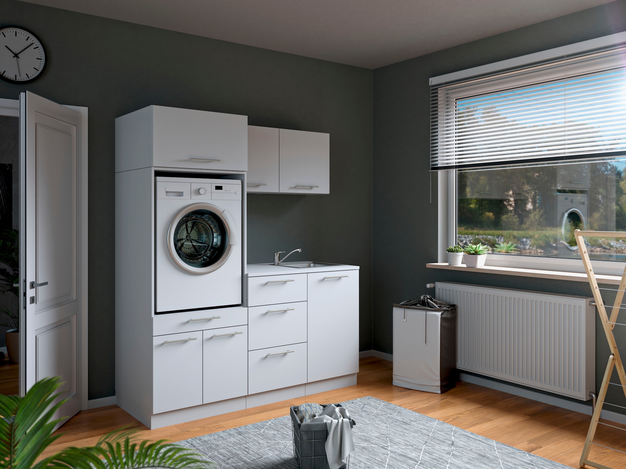 Laundreezy Mehrzweckschrank-Set »Laundreezy, 6-tlg. Mehrzweckschrank-Set B/H/T 168/238/68 cm« 6 Stk. tlg.