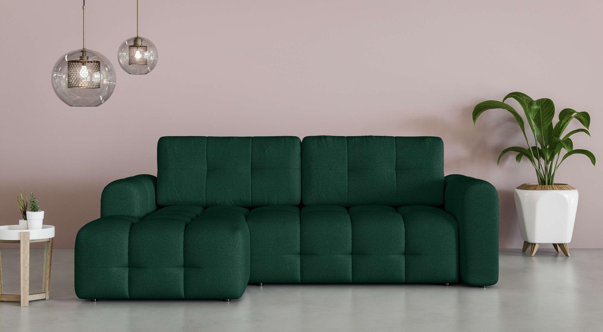 INOSIGN Ecksofa »Manilla, wahlweise mit Bettfunktion, B/T/H 265/170/91 cm« günstig online kaufen
