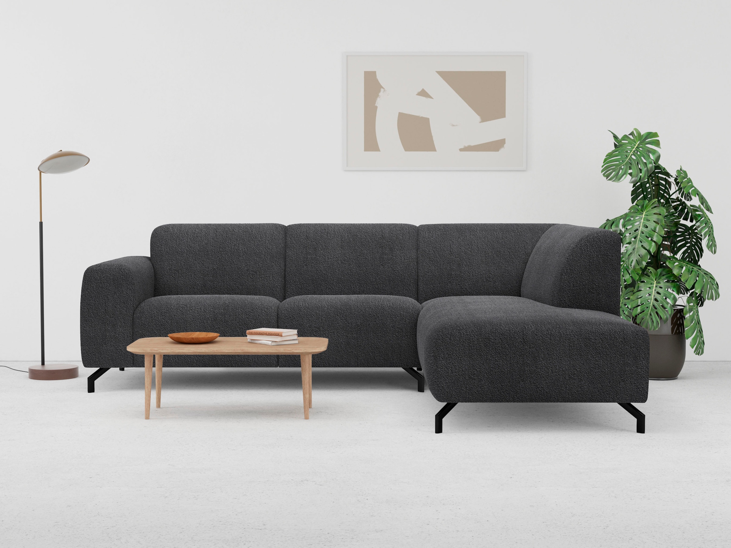 Places of Style Ecksofa "Oleandro, L-Form,", mit unterschiedlichem Sitzkomf günstig online kaufen