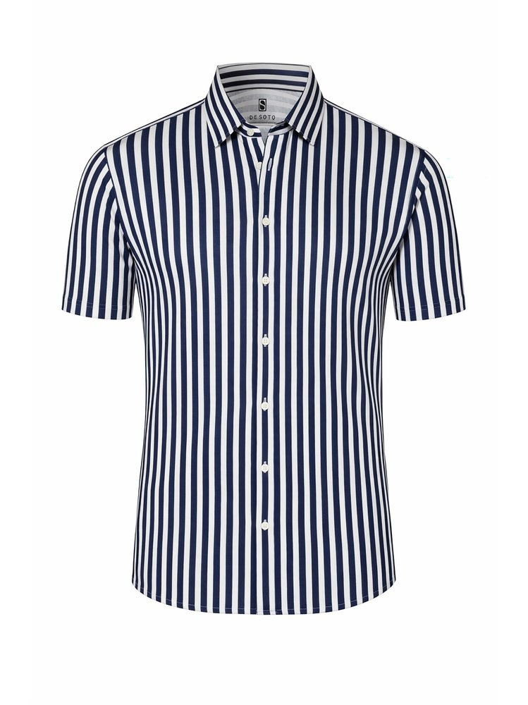 DESOTO Kurzarmhemd »Casual Kent 1/2« Jerseyhemd, slim fit, Kentkragen, bügelfrei