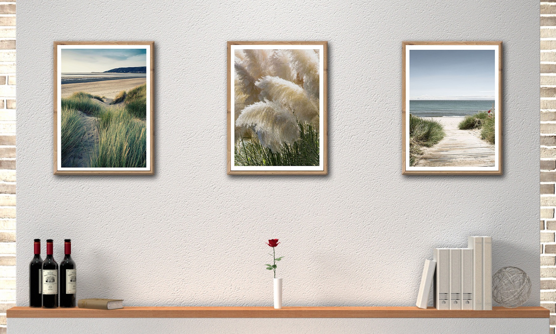 Bönninghoff Bild mit Rahmen Landschaften 3 Stk. tlg.